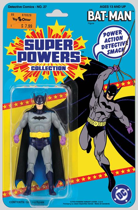 DETECTIVE COMICS #27 FACSIMILE EDITION CVR B JASON GEYER & ALEX SAVIUK FIRST APPEARANCE BATMAN SUPER POWERS ACTION FIGURE CARD STOCK VAR (2026) (Pre-Order by 07/13/26 | Est. In-Store: 08/05/26 | Ships after release)