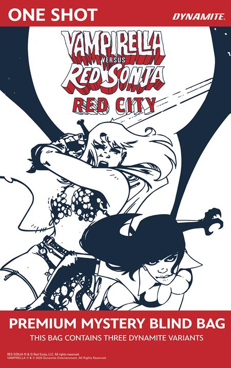VAMPIRELLA VS RED SONJA RED CITY #1 CVR F PREMIUM MYSTERY BLIND BAG VAR (Pre-Order by 07/13/26 | Est. In-Store: 08/05/26 | Ships after release)