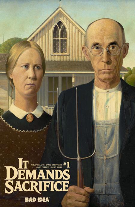 IT DEMANDS SACRIFICE #1 (OF 4) CVR E GRANT WOOD OLD MASTERS VAR (Pre-Order by 09/14/26 | Est. In-Store: 10/07/26 | Ships after release)