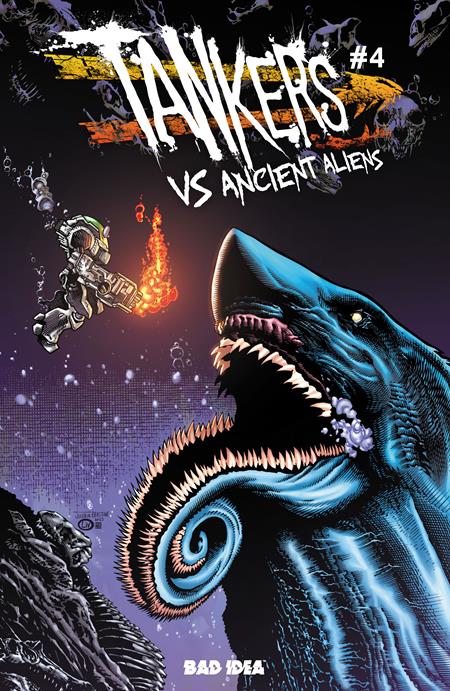 TANKERS VS ANCIENT ALIENS #4 (OF 4) CVR B JOSHUA DERSTINE & JOHN LIVESAY VAR (Pre-Order by 08/10/26 | Est. In-Store: 09/09/26 | Ships after release)