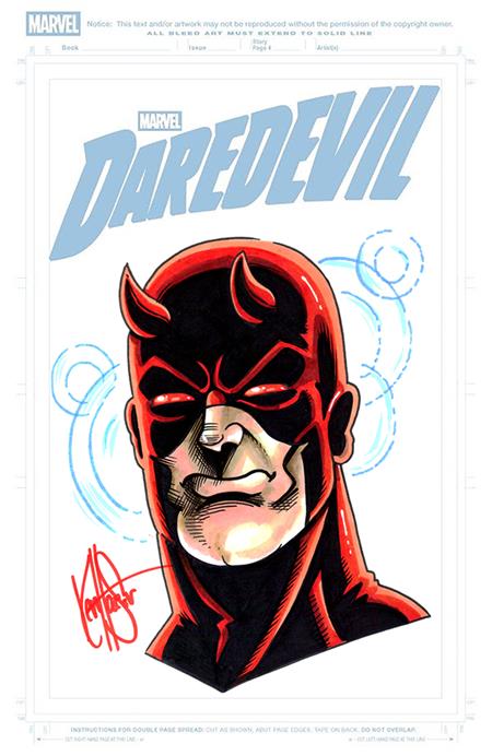 DF DAREDEVIL #1 BLANK VARIANT SIGNED AND REMARKED BY KEN HAESER WITH A DAREDEVIL SKETCH (Pre-Order by 08/03/26 | Est. In-Store: 09/30/26 | Ships after release)