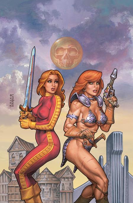 RED SONJA BARBARELLA #2 CVR F JOSEPH MICHAEL LINSNER METAL PREMIUM VAR (Pre-Order by 11/09/26 | Est. In-Store: 12/16/26 | Ships after release)