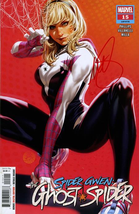 DF SPIDER-GWEN THE GHOST SPIDER #15 SIGNED BY MARK BROOKS Allocations May Occur (Order By 12/15/2025) (Estimated In Store By 01/28/2026)