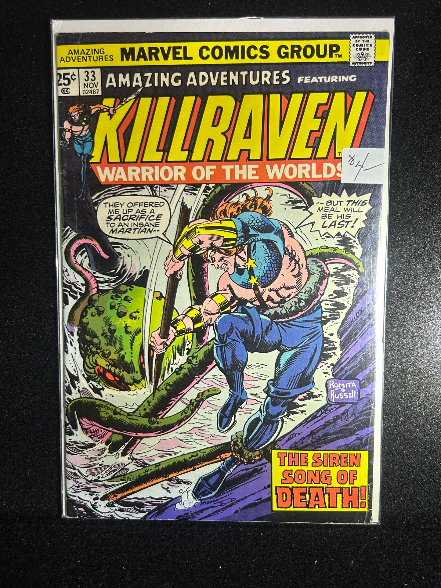 Amazing Adventures #33 – Killraven Warrior of the Worlds (Nov 1975)