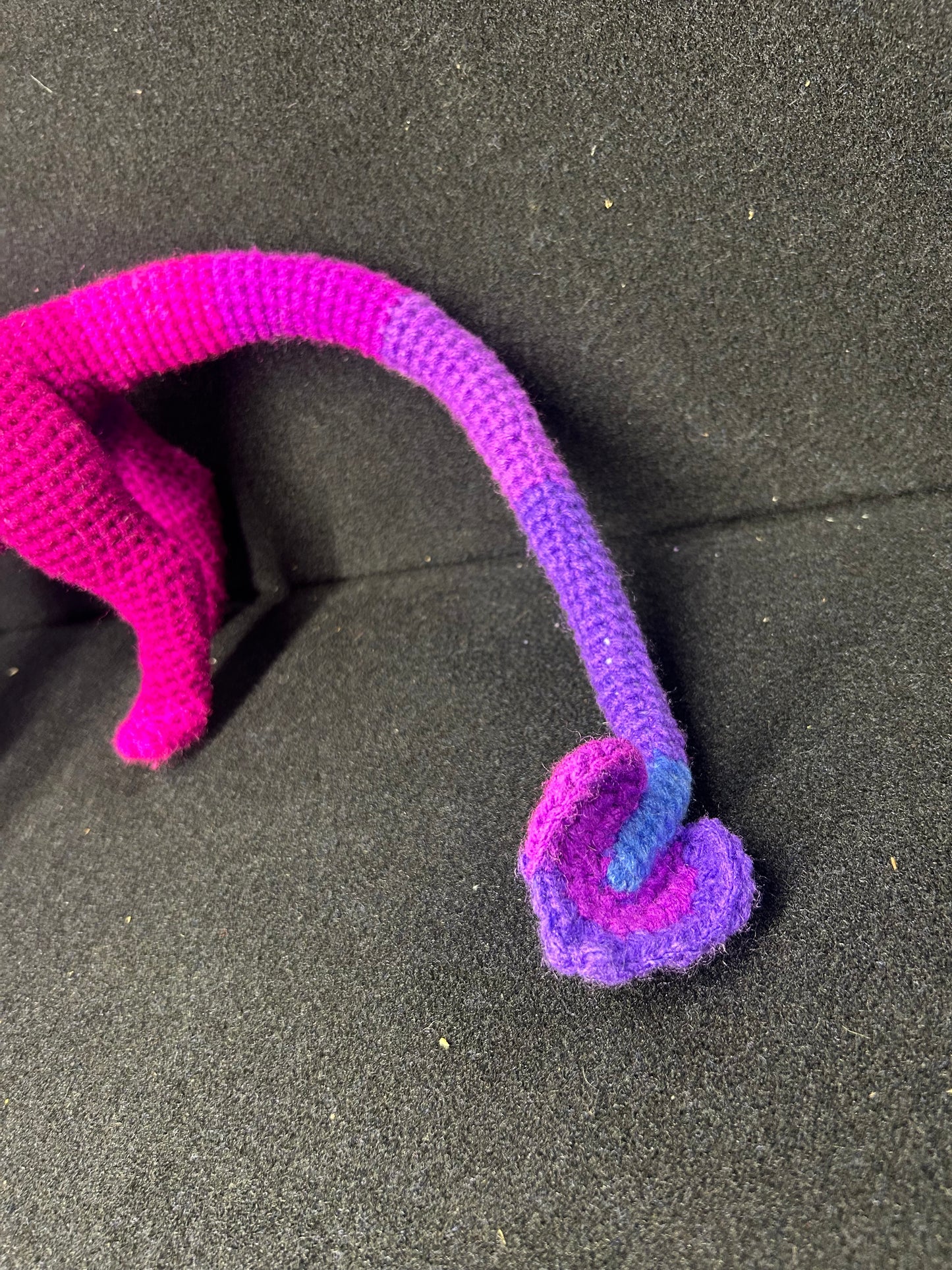 Pink Purple Blue Crochet Dragon