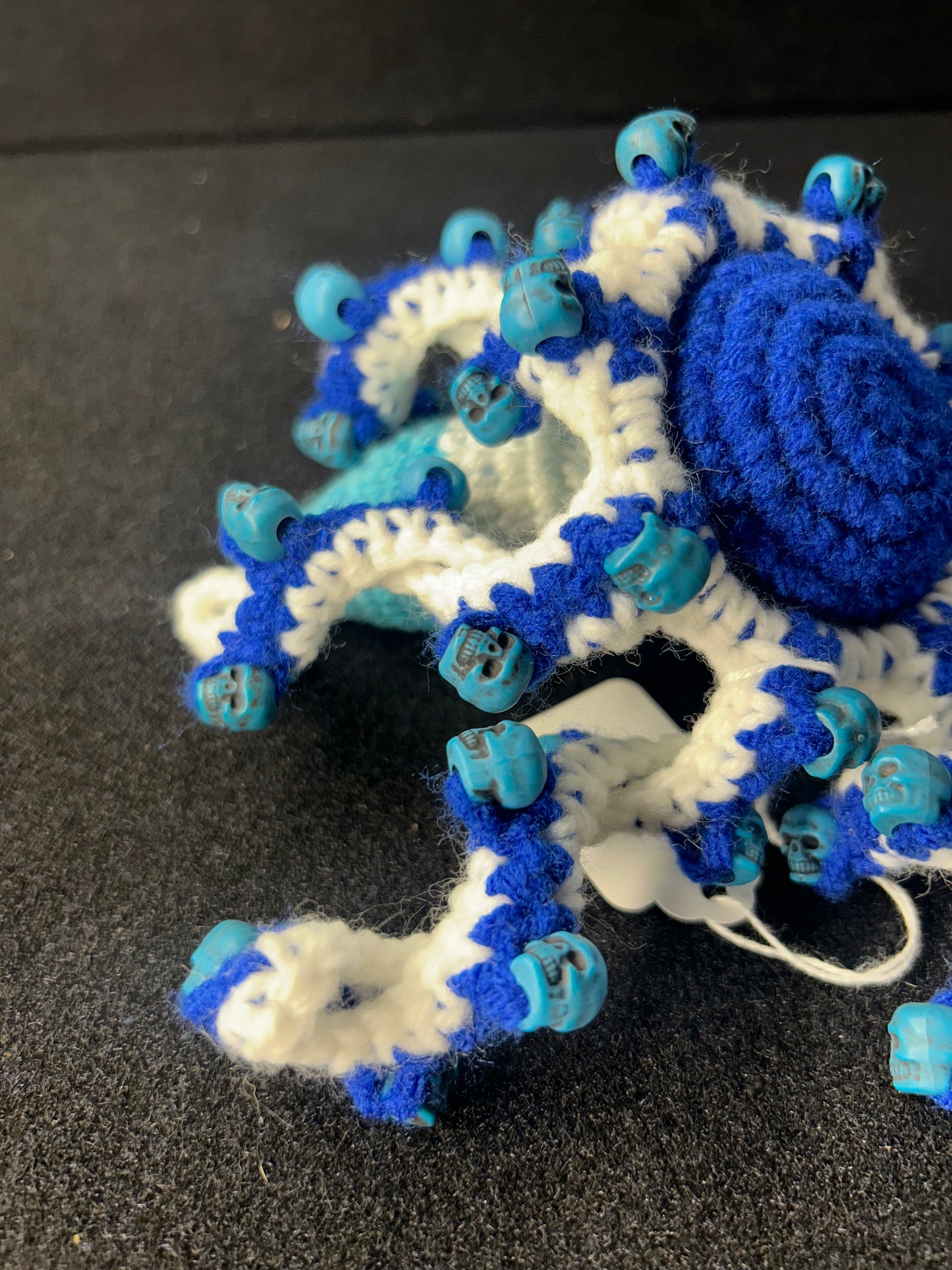 Blue White Crochet Octopus
