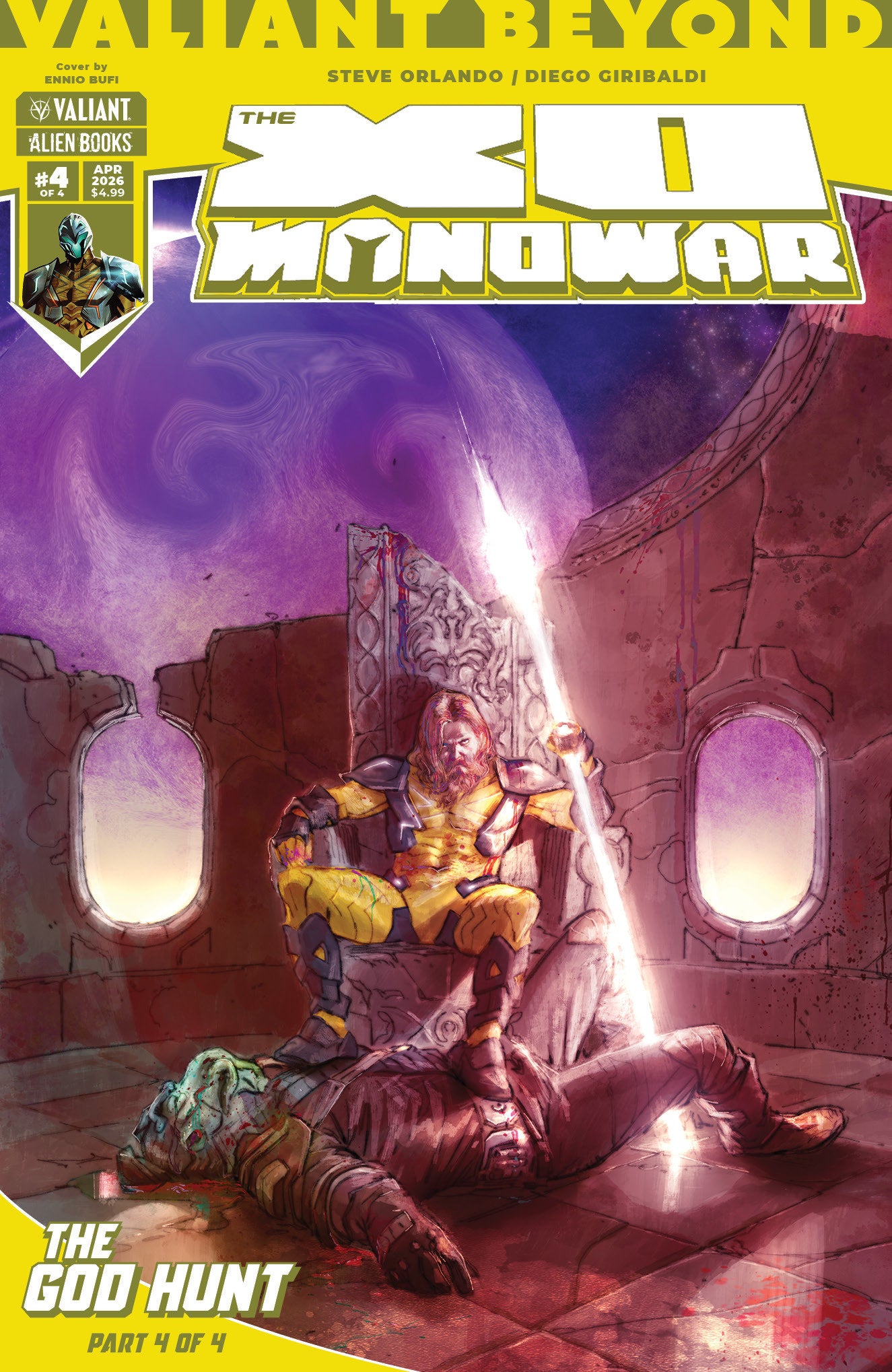 Valiant Beyond: The X-O Manowar #8--The God Hunt #4 Variant B (Bufi) (Order By 04/20/26) (Estimated In Store By 05/27/26)