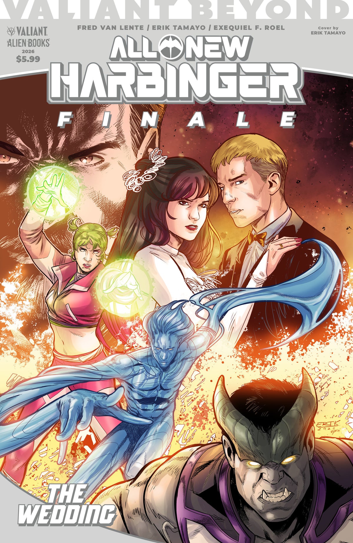 Valiant Beyond: All-New Harbinger Finale--The Wedding Cover A (Tamayo) (Pre-Order by 10/19/26 | Est. In-Store: 12/02/26 | Ships after release)