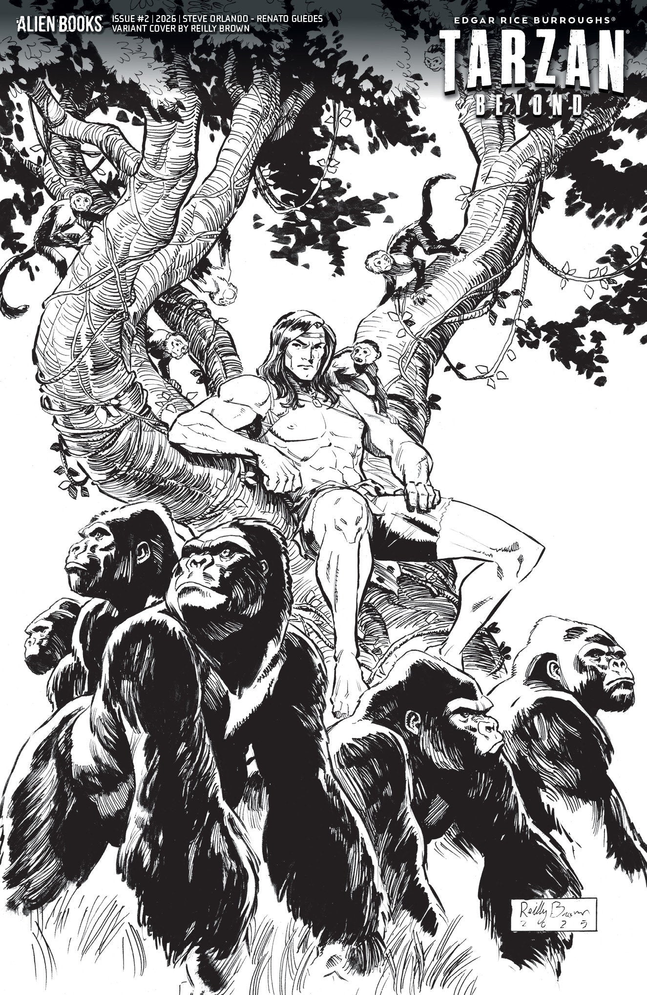 Tarzan Beyond #2 Variant D (Brown B&W) (Pre-Order by 06/15/26 | Est. In-Store: 07/22/26 | Ships after release)