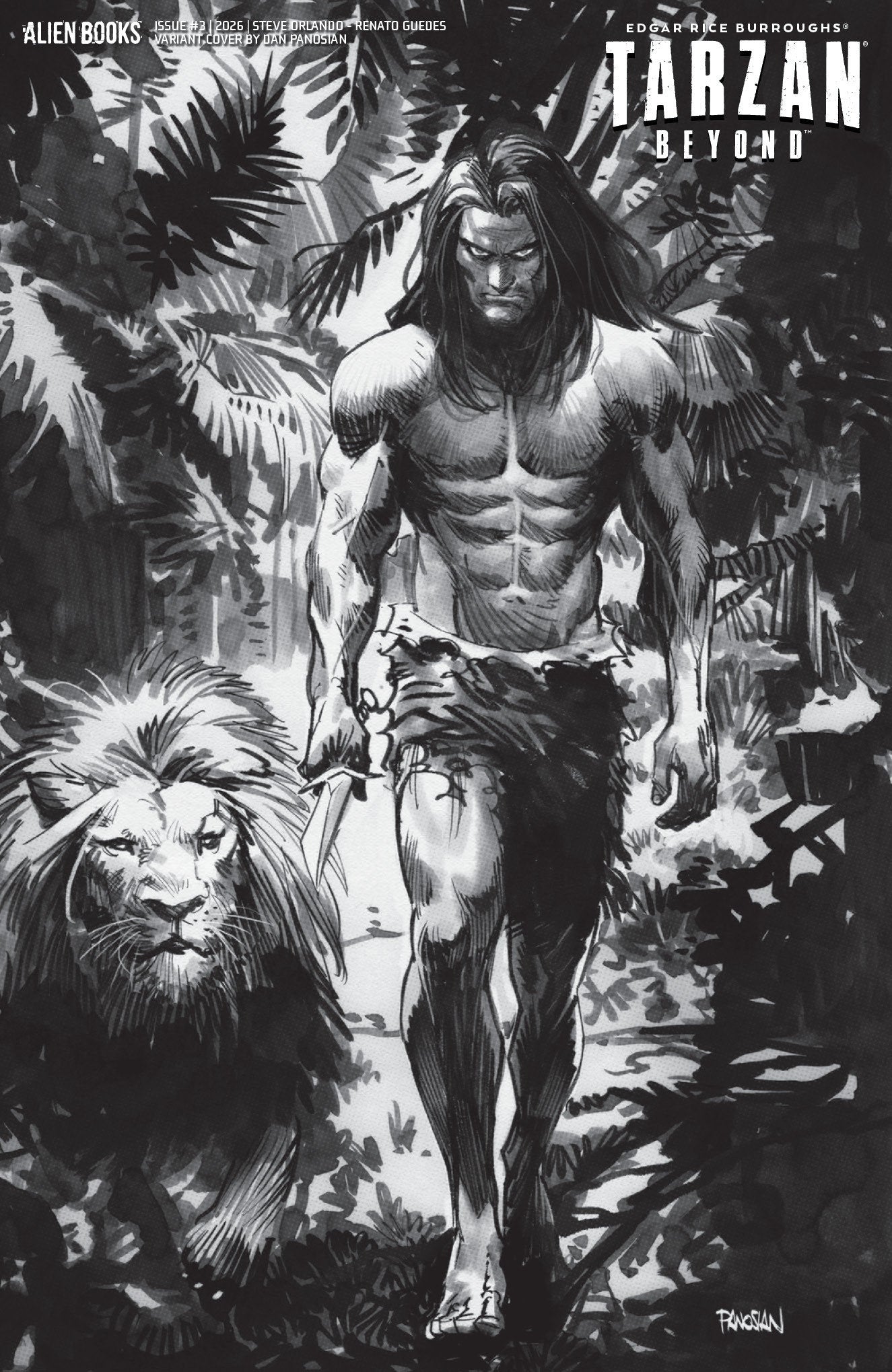 Tarzan Beyond #3 Variant D (Panosian B&W) (Pre-Order by 08/03/26 | Est. In-Store: 09/09/26 | Ships after release)