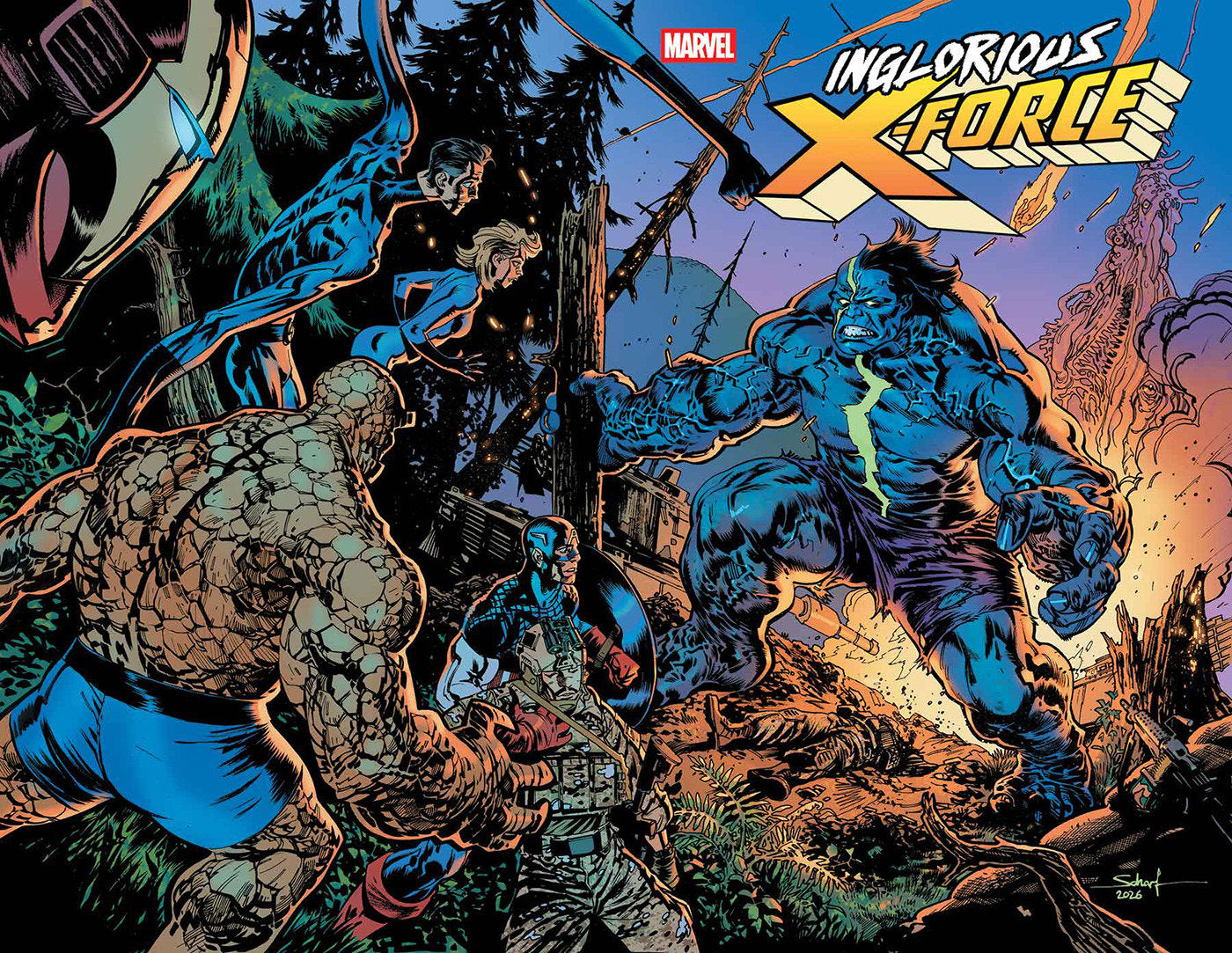 INFERNAL HULK #10 JONAS SCHARF WRAPAROUND BATTLE VARIANT (Pre-Order by 07/13/26 | Est. In-Store: 08/12/26 | Ships after release)