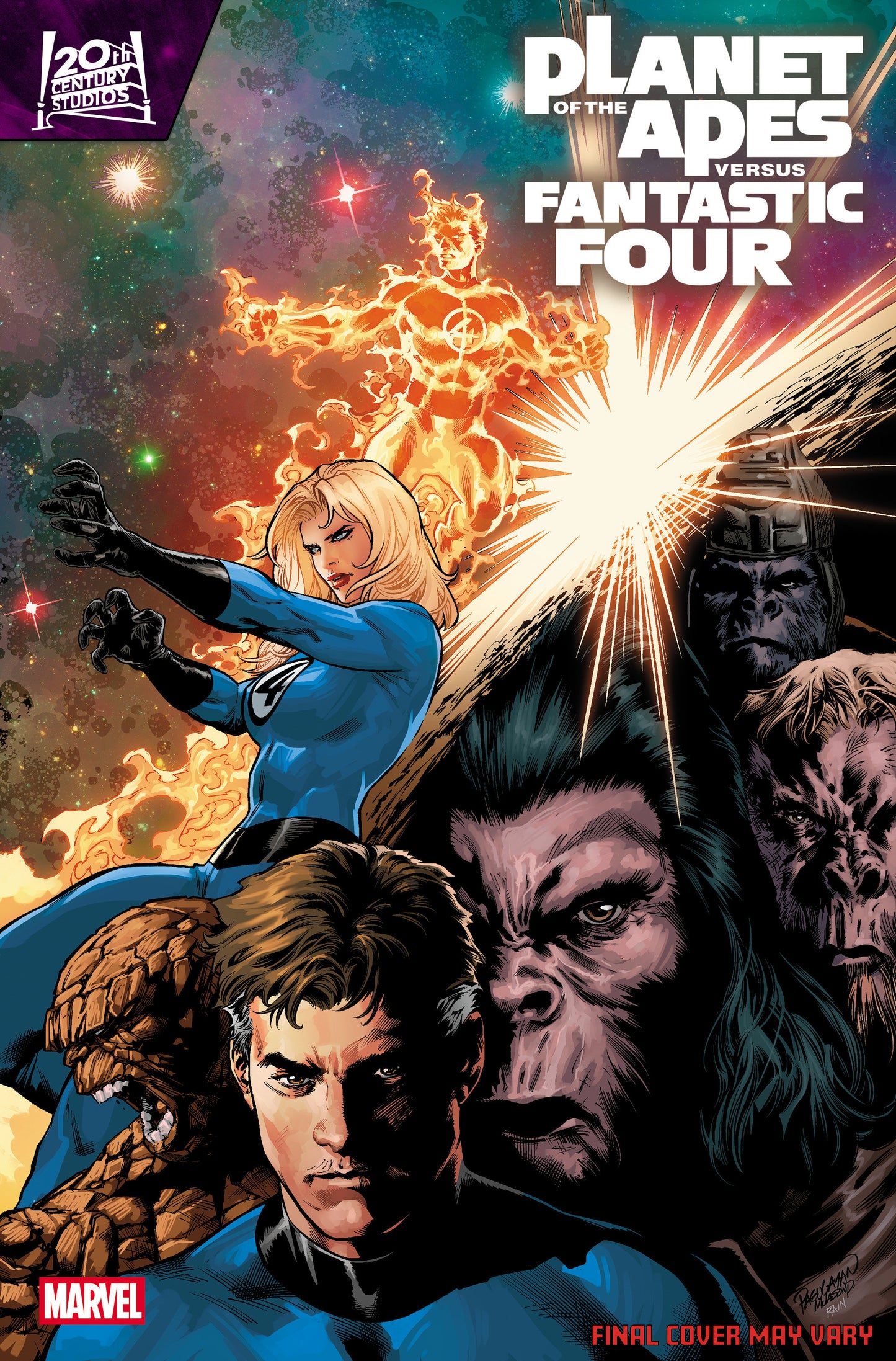 PLANET OF THE APES VS. FANTASTIC FOUR #2 CARLO PAGULAYAN VERSUS VARIANT (Order By 02/09/26) (Estimated In Store By 03/11/26)