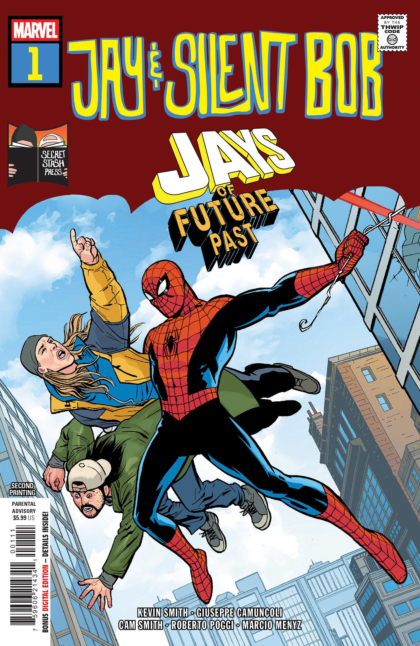 JAY & SILENT BOB: JAYS OF FUTURE PAST #1 GIUSEPPE CAMUNCOLI 2ND PRINTING VARIANT (Pre-Order by 06/29/26 | Est. In-Store: 07/29/26 | Ships after release)