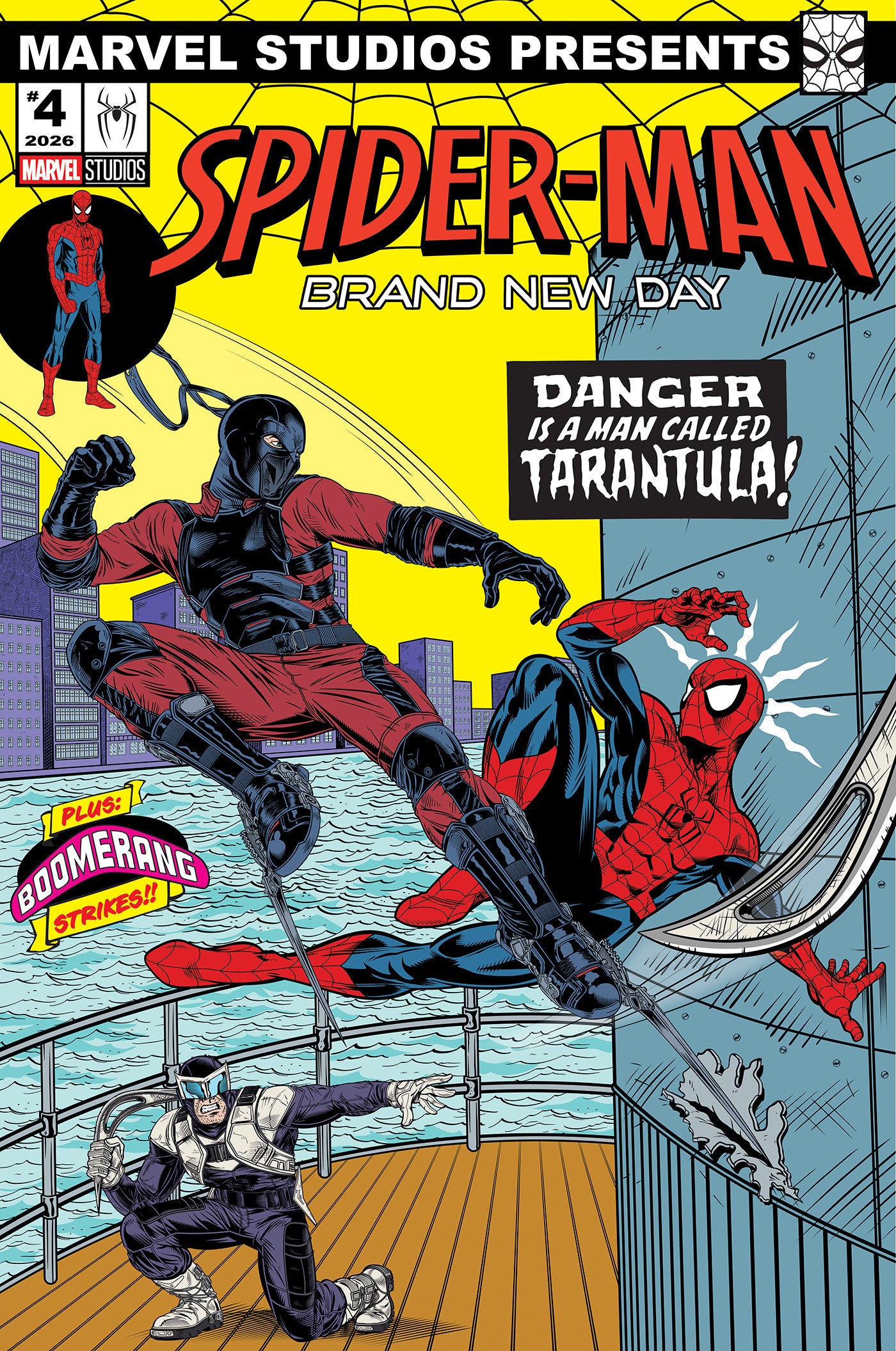 PUNISHER VS. SPIDER-MAN #2 ADAM STAFFORD SPIDER-MAN: BRAND NEW DAY MARVEL STUDIOS VARIANT (Pre-Order by 07/20/26 | Est. In-Store: 08/19/26 | Ships after release)