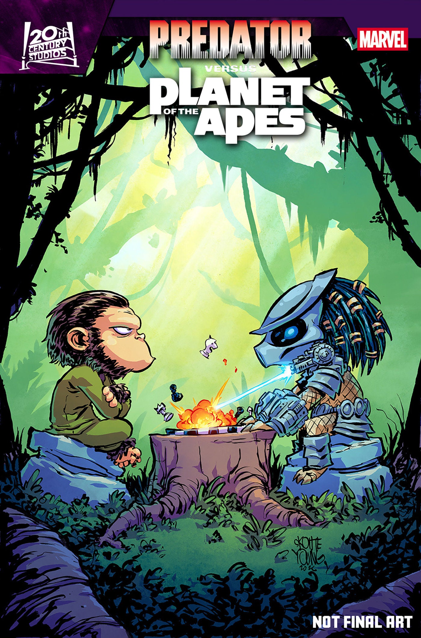 PREDATOR VS. THE PLANET OF THE APES #1 SKOTTIE YOUNG VARIANT (Pre-Order by 06/15/26 | Est. In-Store: 07/29/26 | Ships after release)