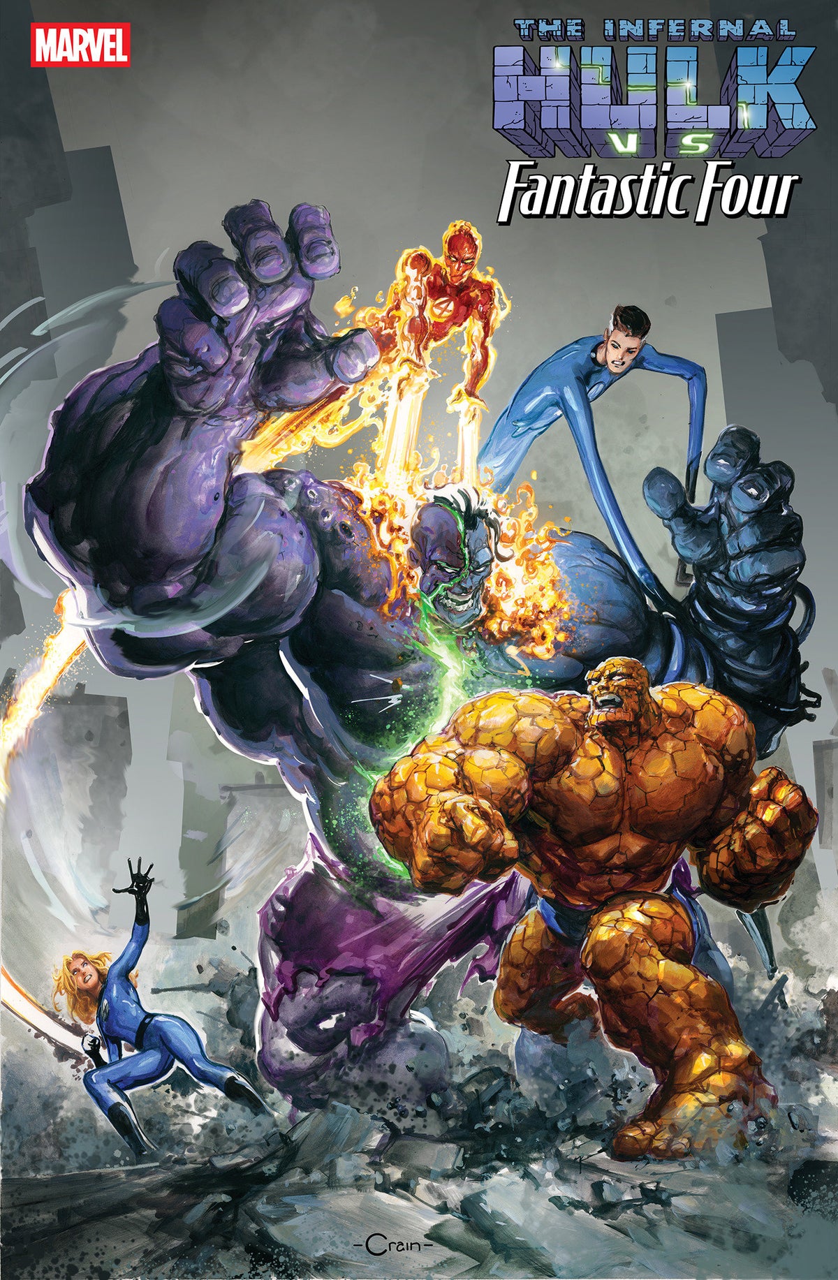 INFERNAL HULK VS. FANTASTIC FOUR #1 CLAYTON CRAIN VARIANT (Pre-Order by 09/14/26 | Est. In-Store: 10/14/26 | Ships after release)