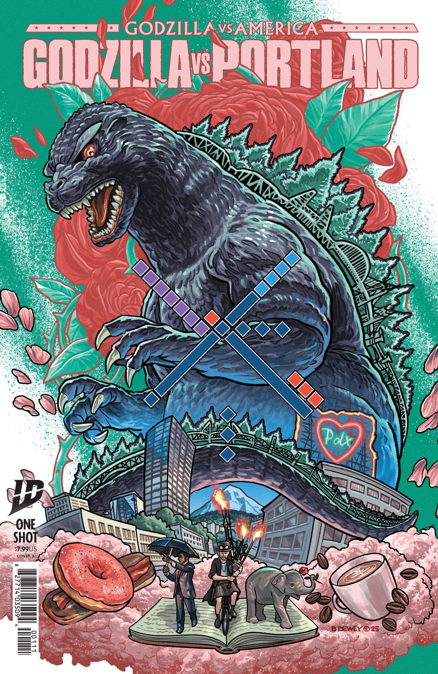 Godzilla Vs. America: Portland Cover A (Dewey) (Order By 02/02/26) (Estimated In Store By 03/11/26)