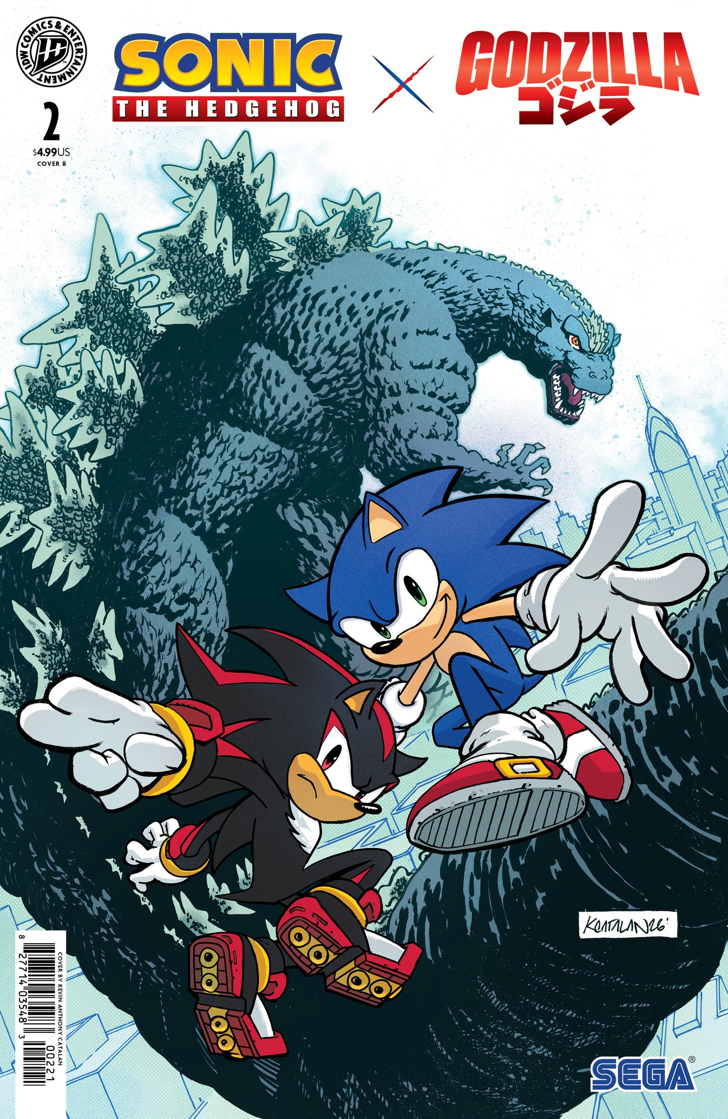 Sonic the Hedgehog x Godzilla #2 Variant B (Catalan) (Pre-Order by 07/27/26 | Est. In-Store: 09/02/26 | Ships after release)