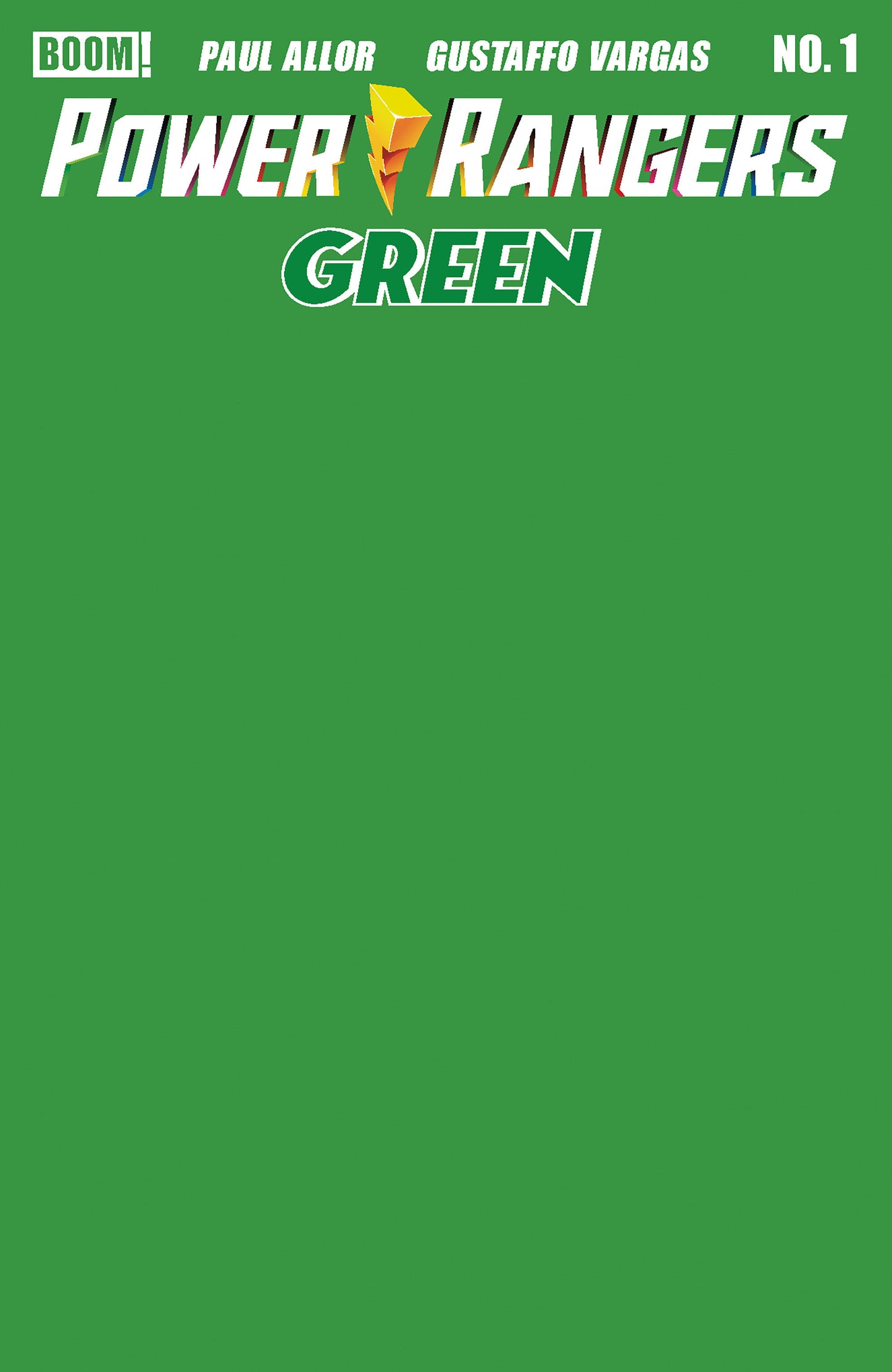 Power Rangers Green #1 E Green Blank Sketch Variant (Pre-Order by 06/22/26 | Est. In-Store: 08/05/26 | Ships after release)