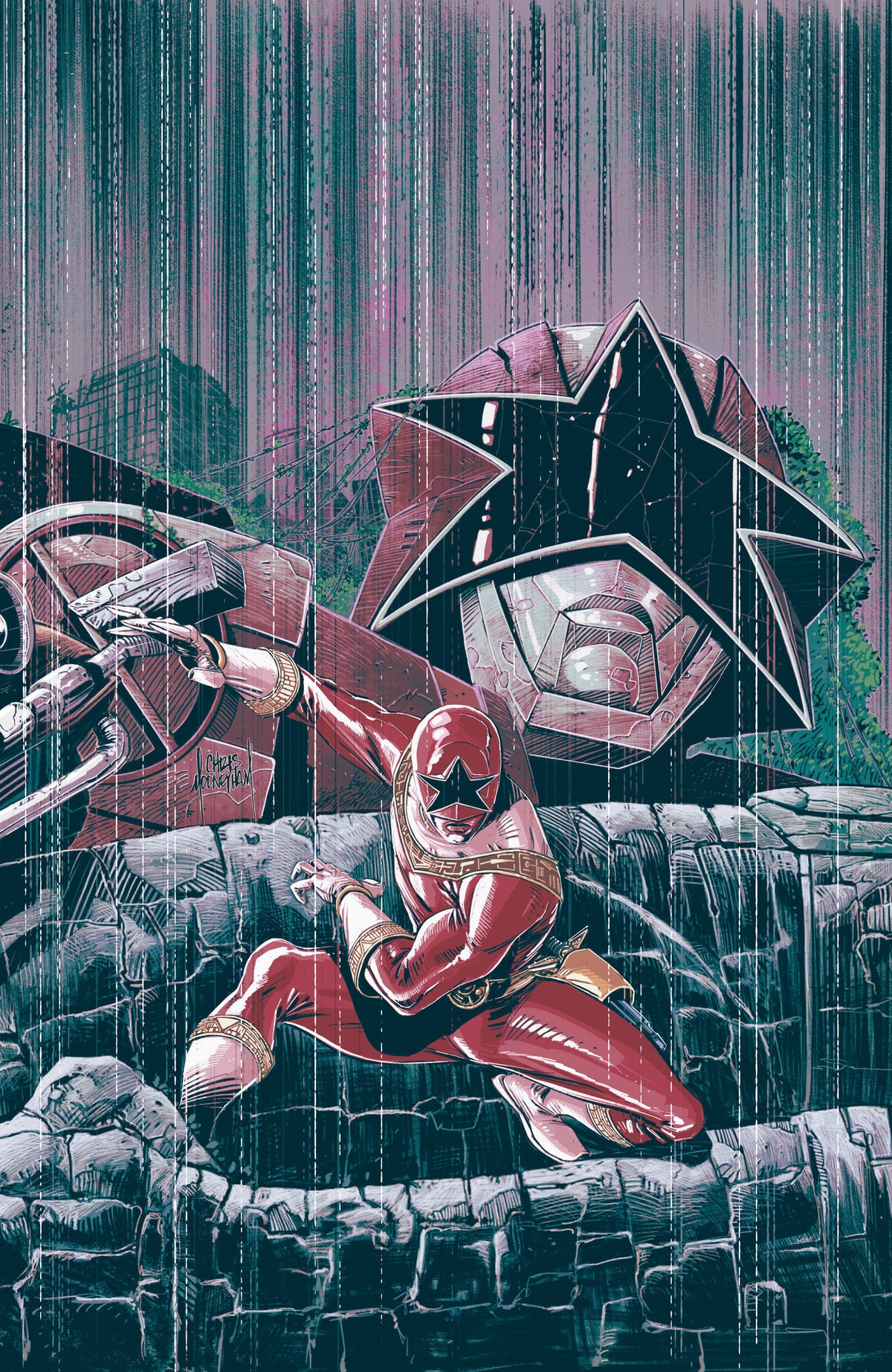Power Rangers Green #3 C Tommy Oliver Card Stock Connecting Variant (Full Art, Mooneyham) (Pre-Order by 09/14/26 | Est. In-Store: 10/21/26 | Ships after release)