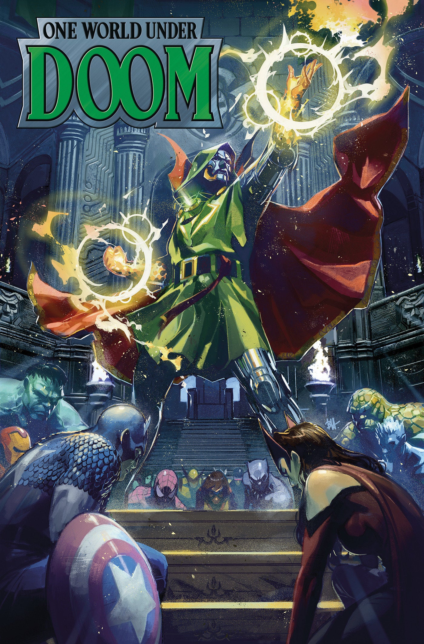 One World Under Doom Omnibus Ben Harvey Cover (Pre-Order by 09/28/26 | Est. In-Store: 03/09/27 | Ships after release)