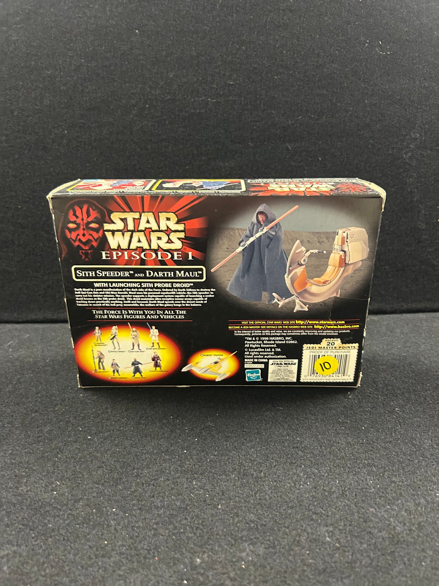 Star wars episode 1 sith speeder and darth maul with launching sith prob droid Hasbro