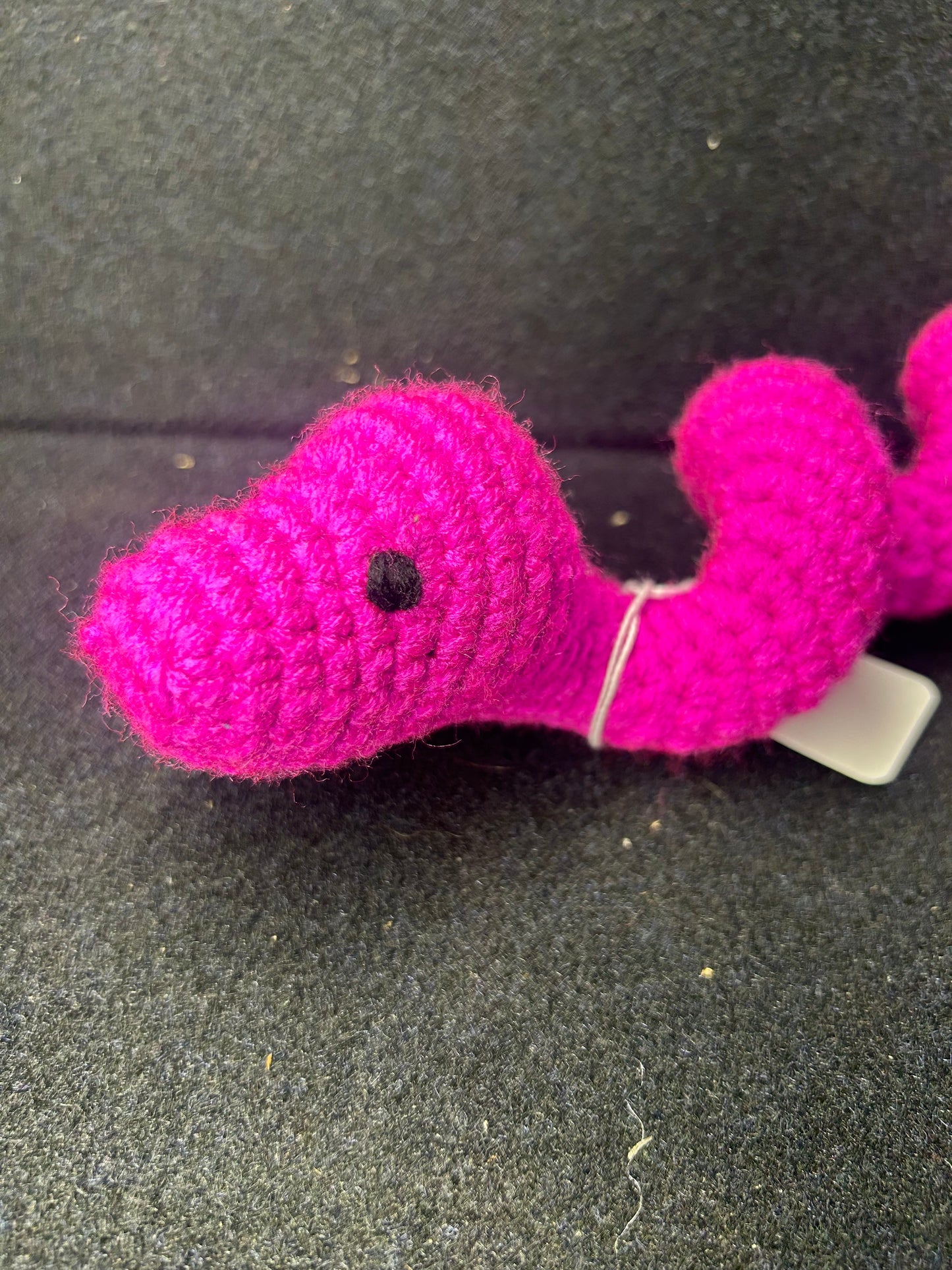 Pink Crochet Snake