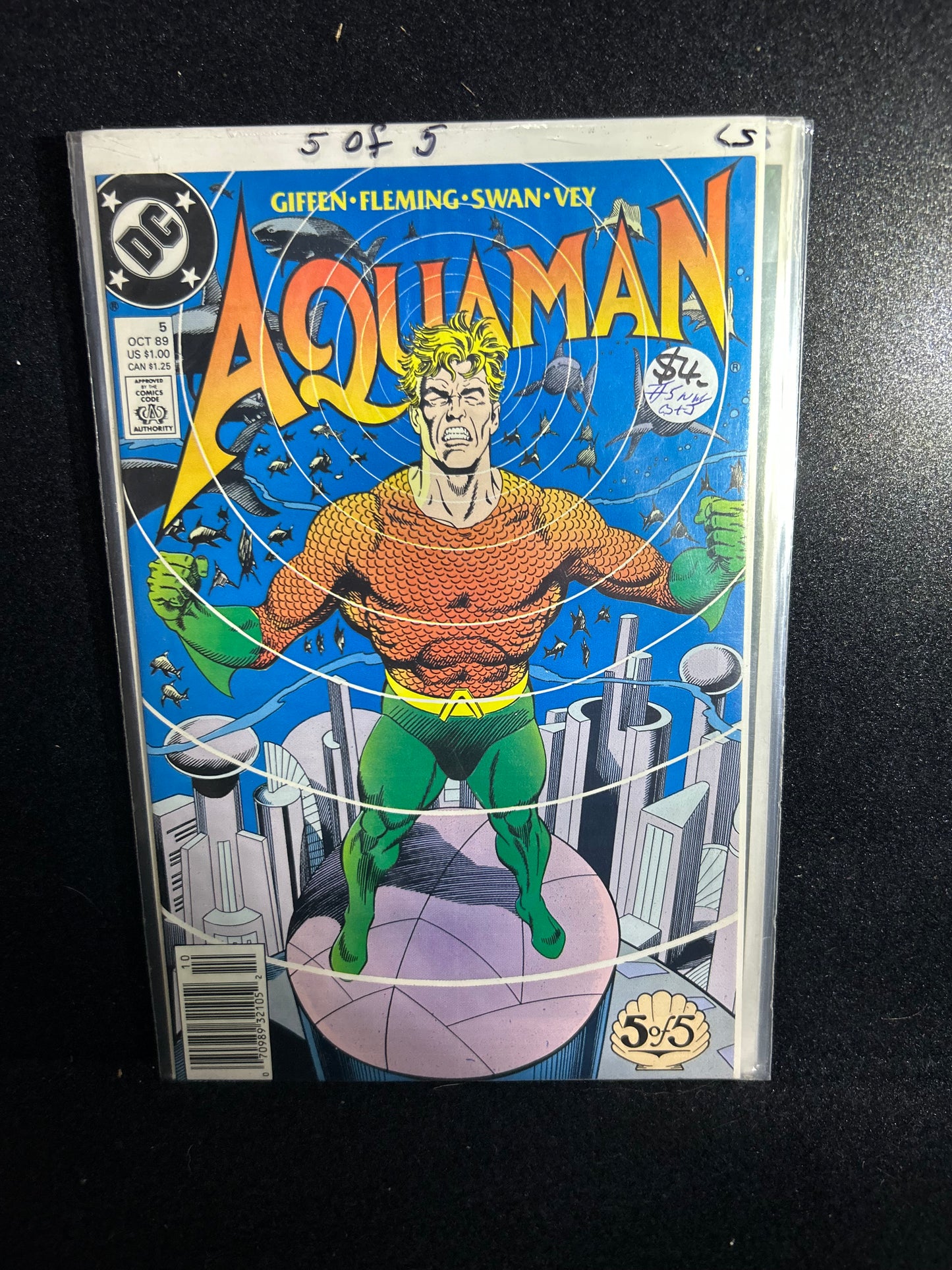 Aquaman 5 of 5 (DC Oct 1989)