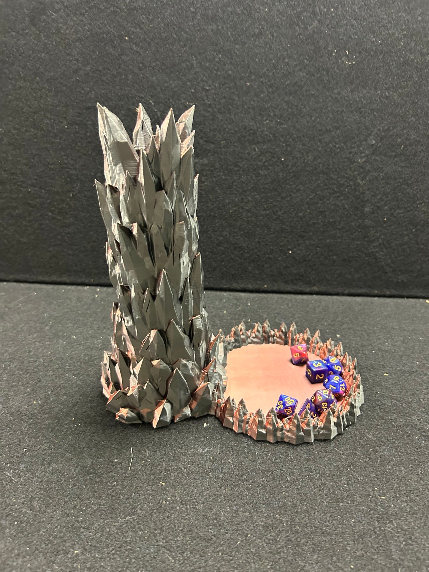 3D Printed Spiky Dice Tower