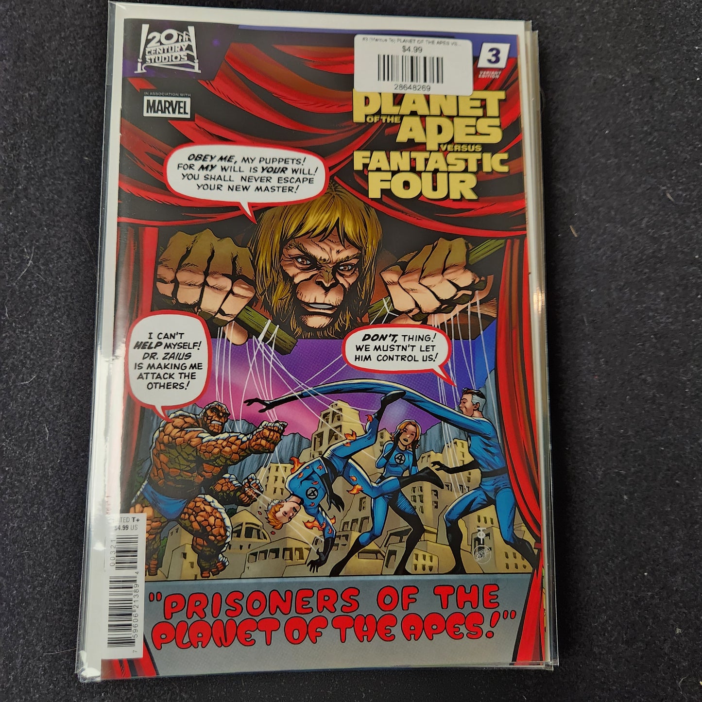 #3 (Marcus To) PLANET OF THE APES VS. FANTASTIC FOUR (Homage Variant)