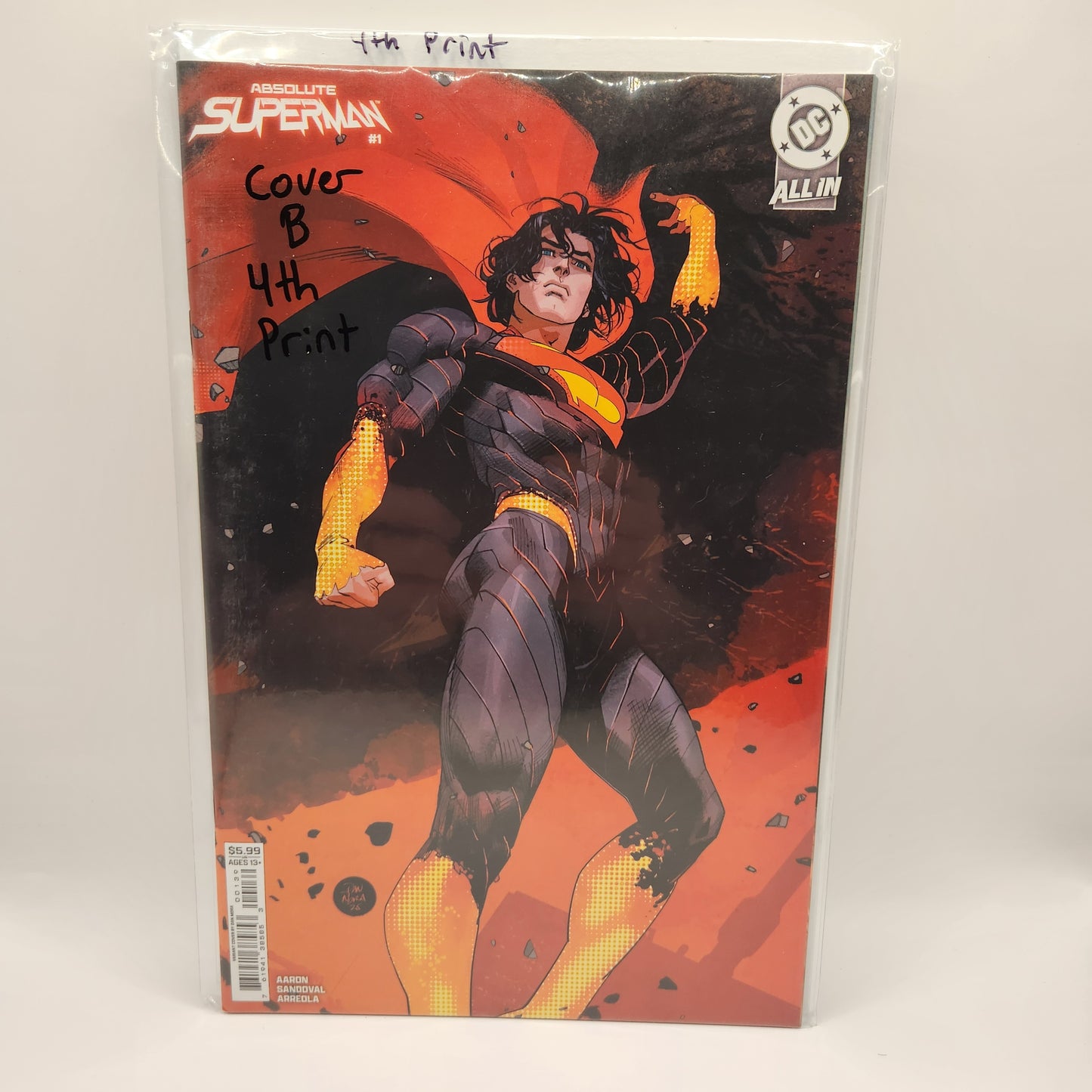 #1 4th Printing Cover B - Absolute Superman – DC – 2024–Present – Volume 1 – Ongoing Series – #1–Present - Dan Mora