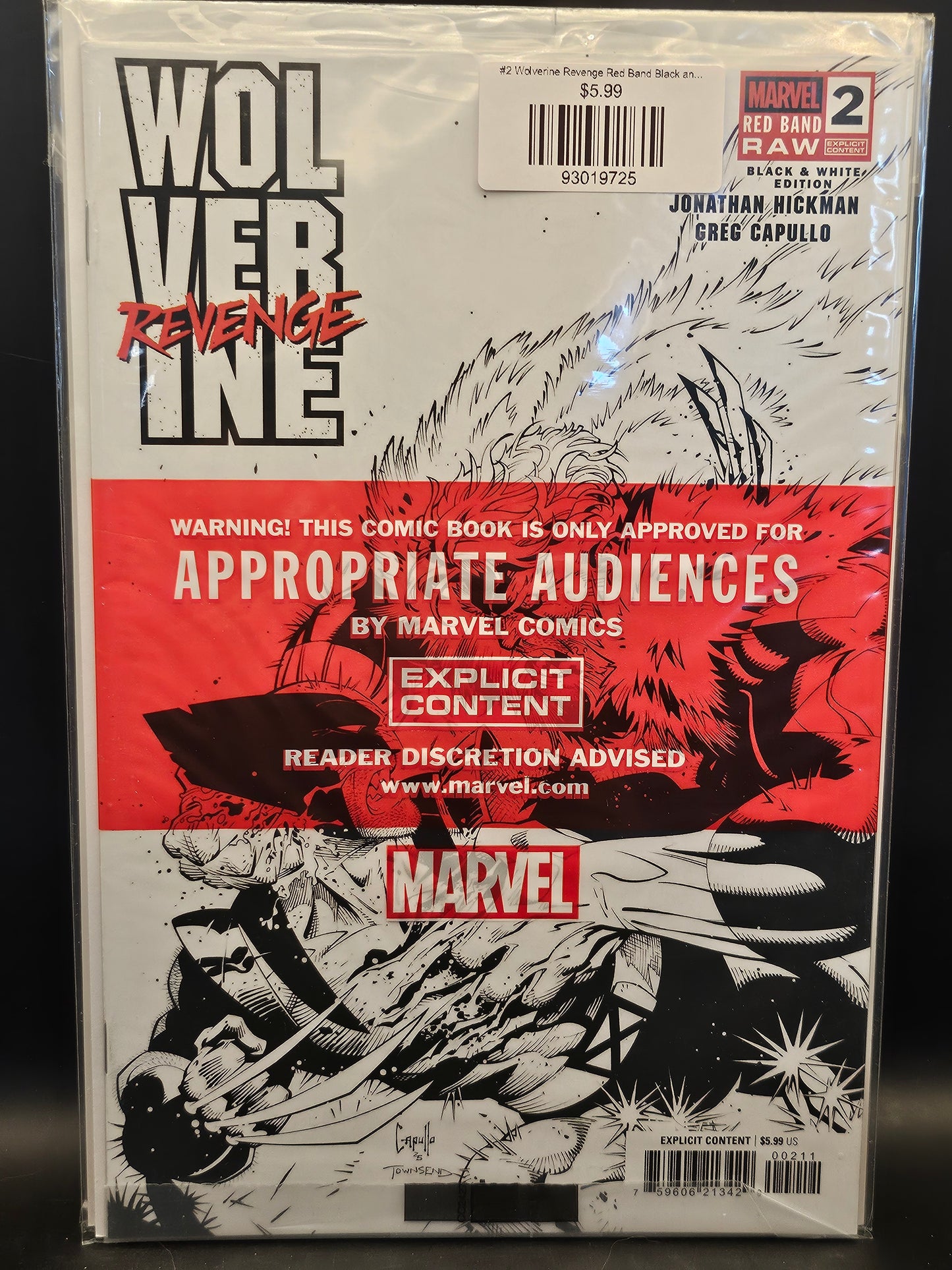 #2 Wolverine Revenge Red Band Black and White Edition (2025 Marvel)