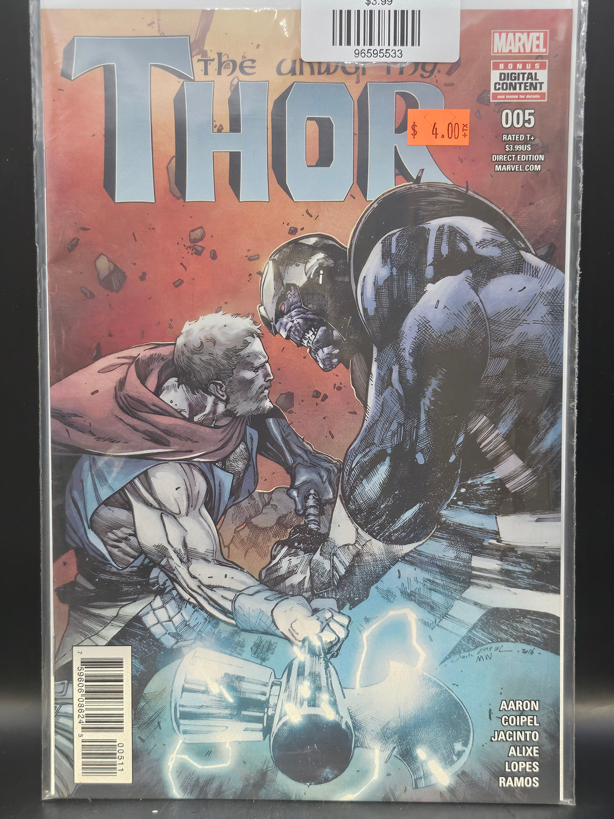 #5A Unworthy Thor (2016 Marvel)