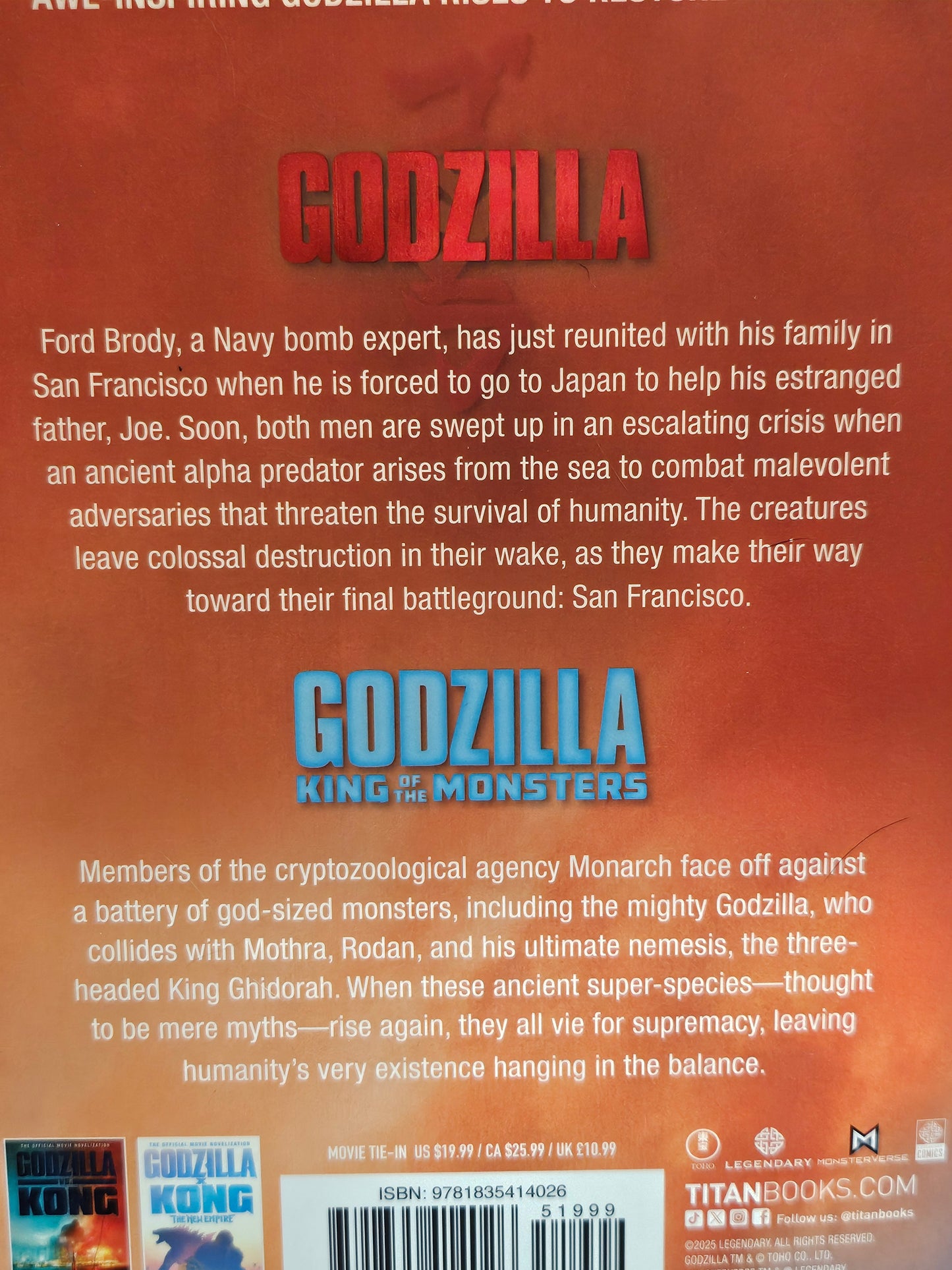 Book Godzilla & Godzilla King of the Monsters PB