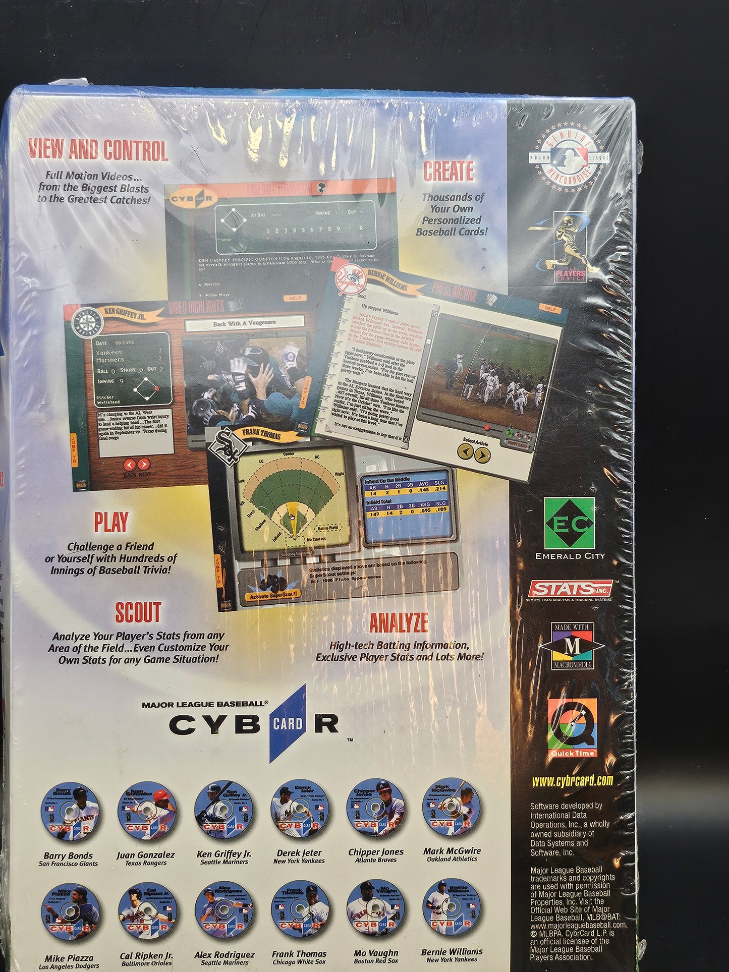 Barry Bonds Cyber card series 1 factory sealed