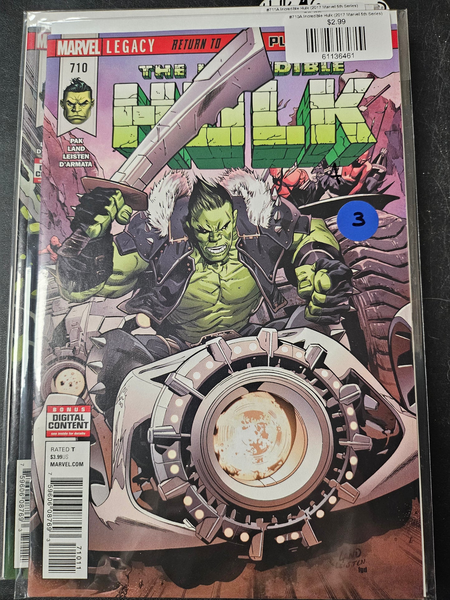 #710A Incredible Hulk (2017 Marvel 5th Series)