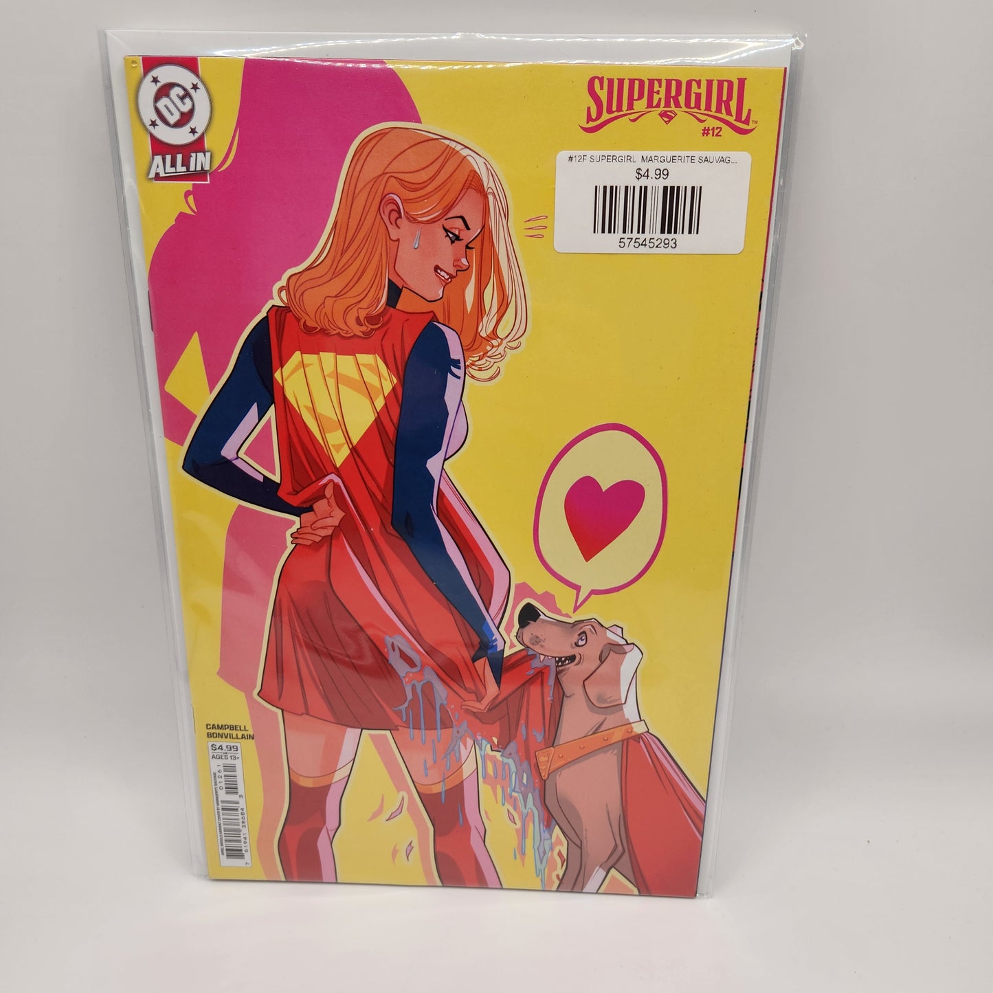 #12F SUPERGIRL MARGUERITE SAUVAGE APRIL DROOLS CARD STOCK VAR (THE REIGN OF THE SUPERBOYS)