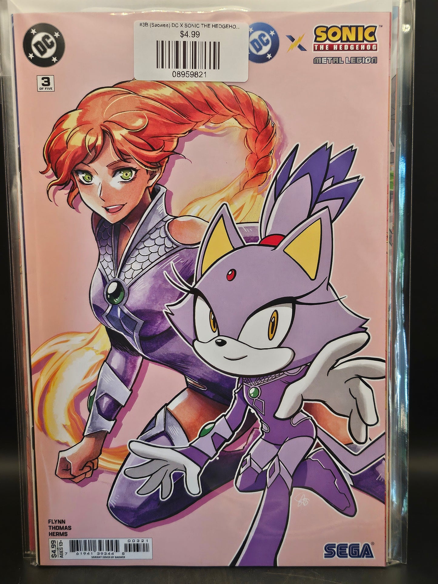 #3B (Saowee) DC X SONIC THE HEDGEHOG THE METAL LEGION (OF 5 SAOWEE CARD STOCK VAR)