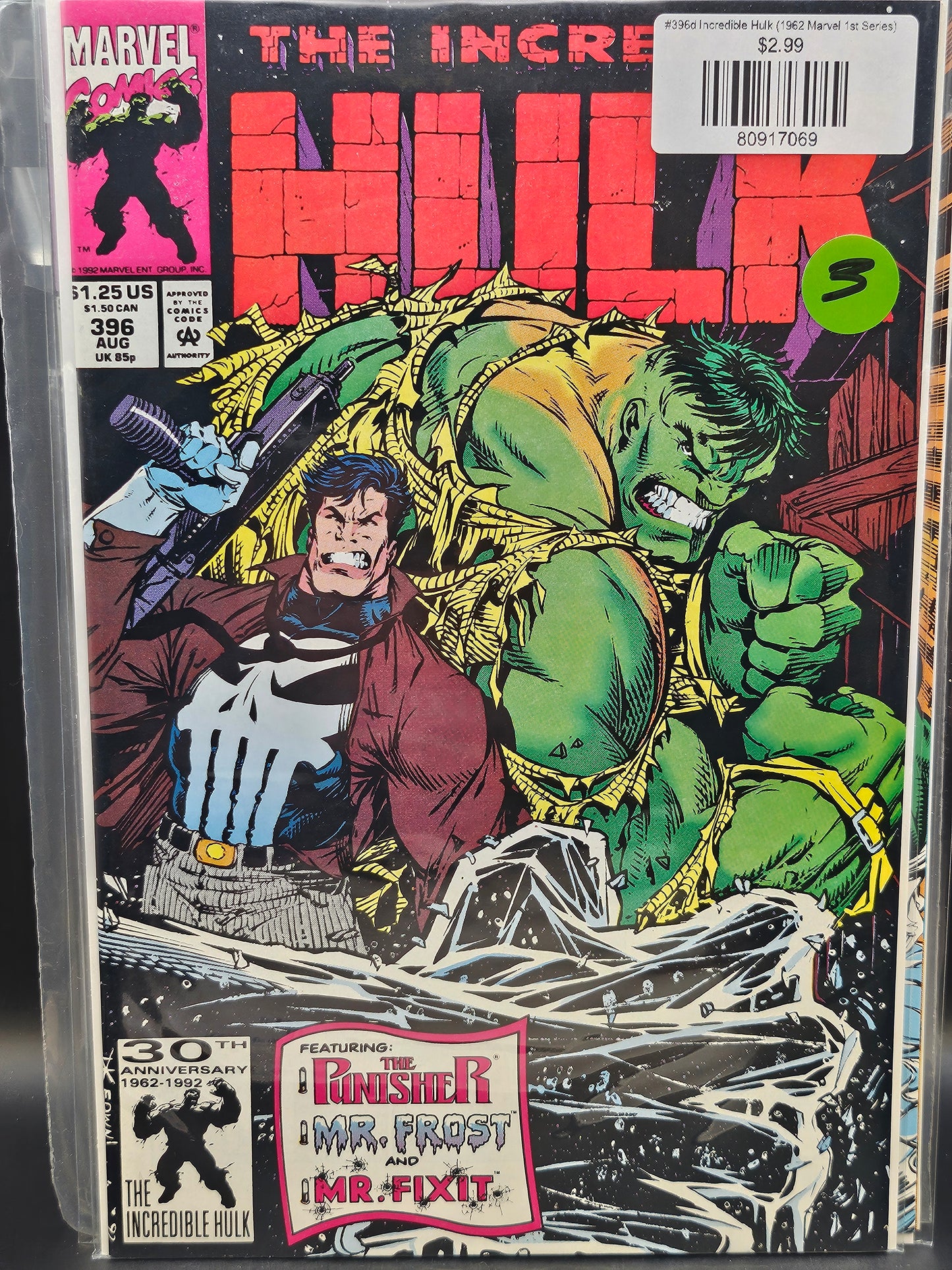 #396d Incredible Hulk (1962 Marvel 1st Series)