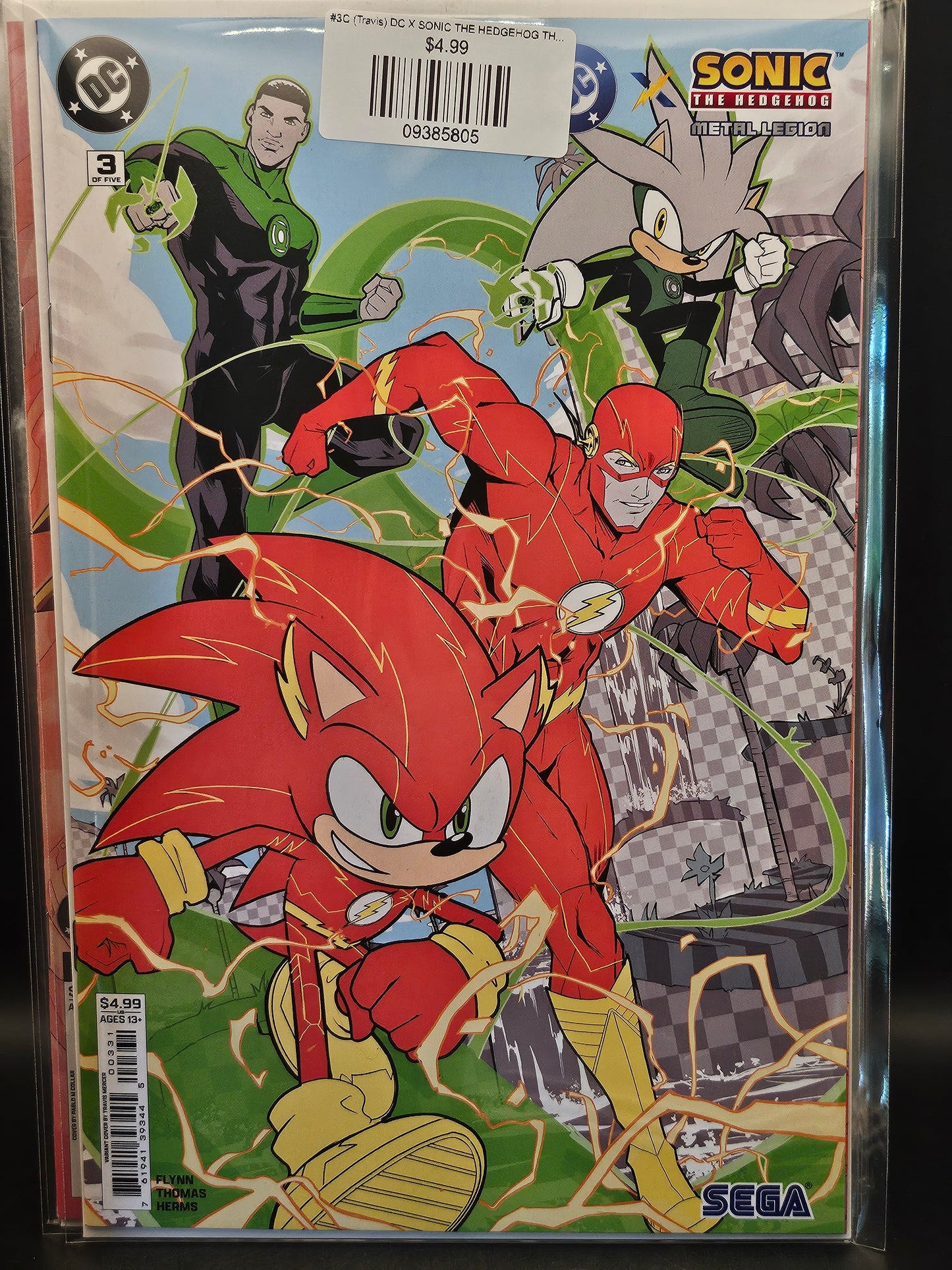 #3C (Travis) DC X SONIC THE HEDGEHOG THE METAL LEGION (OF 5 TRAVIS MERCER CARD STOCK VAR)
