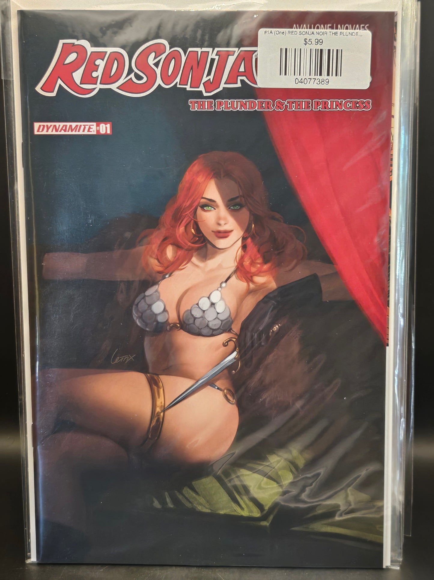 #1A (One) RED SONJA NOIR THE PLUNDER AND THE PRINCESS (ONE SHOT LESLEY LEIRIX LI VAR)
