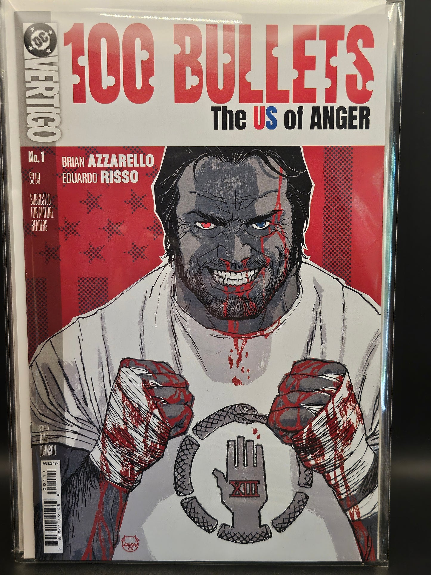 #1 (Dave) 100 BULLETS THE US OF ANGER (OF 8 DAVE JOHNSON UNLOCK BUNDLE OF 10 NET MR)