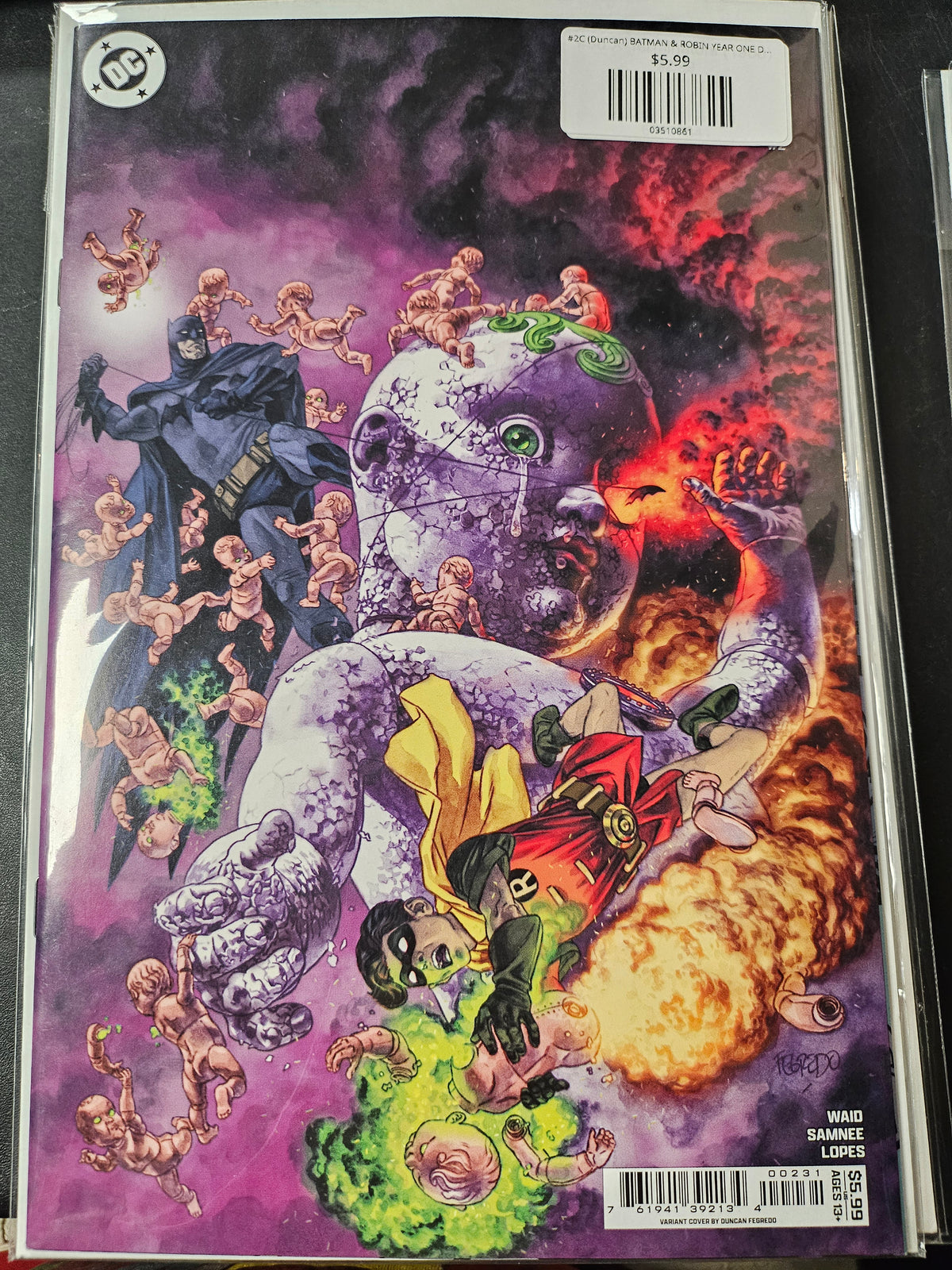 #2C (Duncan) BATMAN & ROBIN YEAR ONE DYNAMIC DUOS (OF 12 DUNCAN FEGREDO CARD STOCK VAR)
