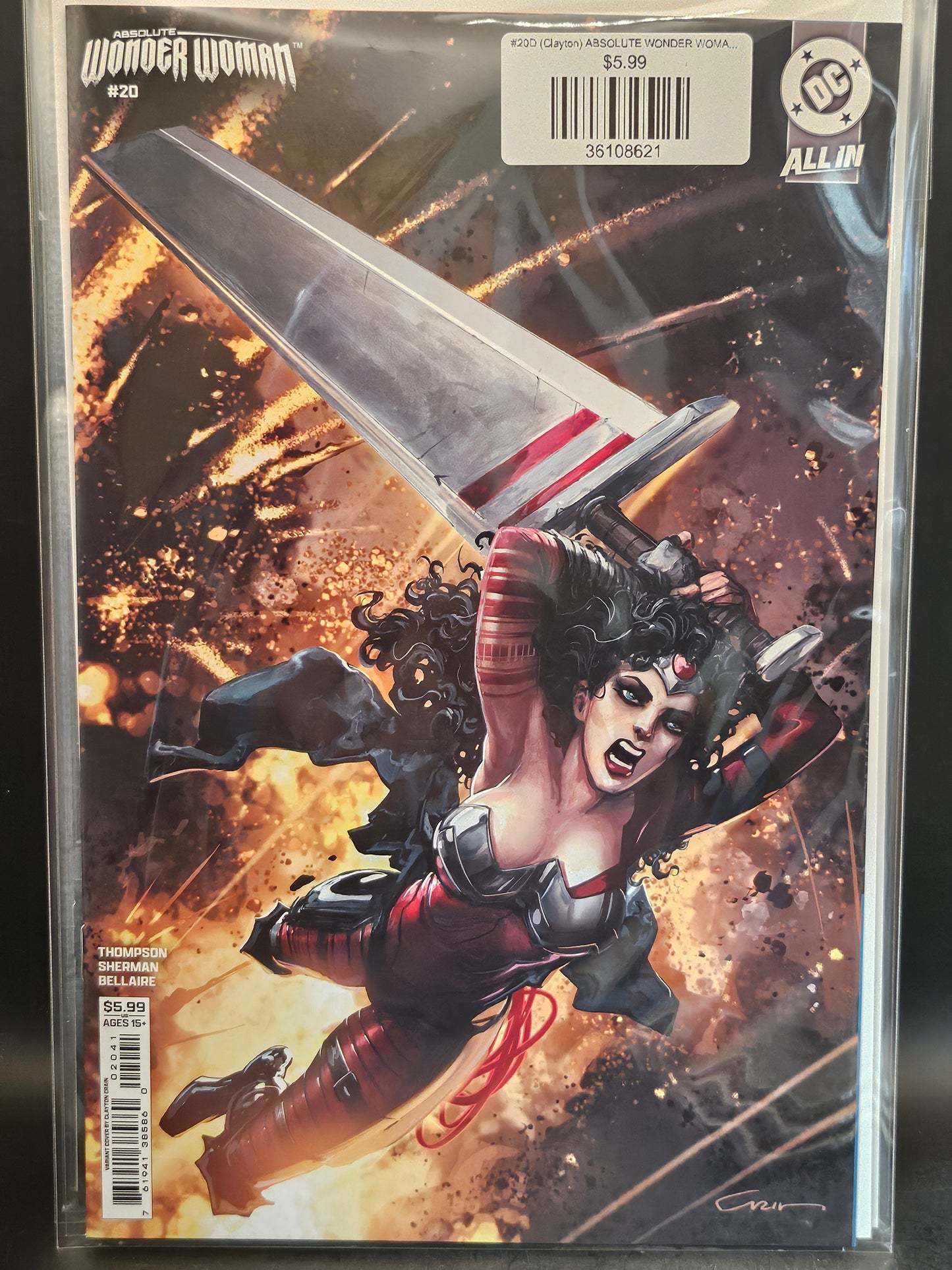 #20D (Clayton) ABSOLUTE WONDER WOMAN (CLAYTON CRAIN CARD STOCK VAR)