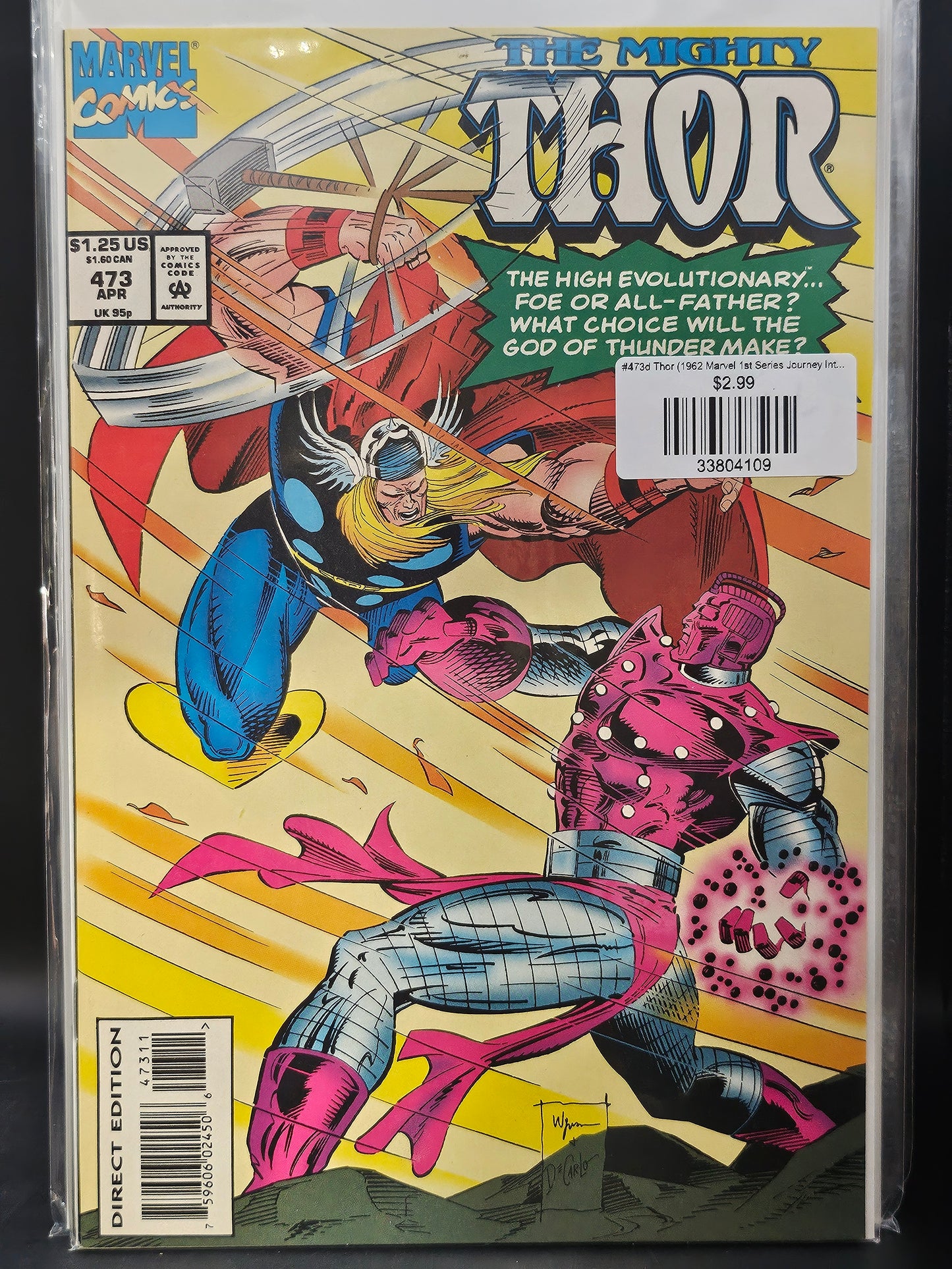 #473d Thor (1962 Marvel 1st Series Journey Into Mystery)