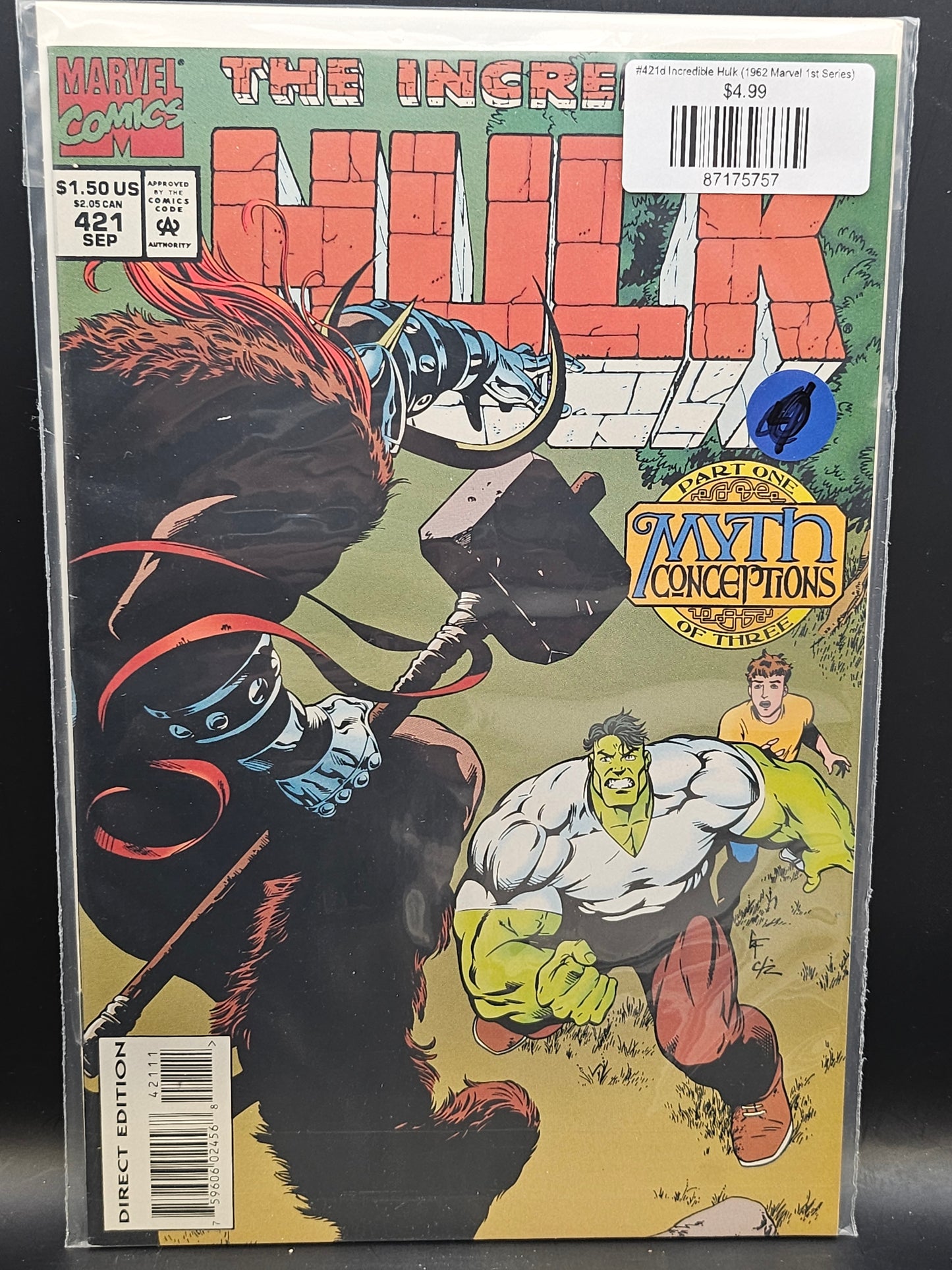 #421d Incredible Hulk (1962 Marvel 1st Series)
