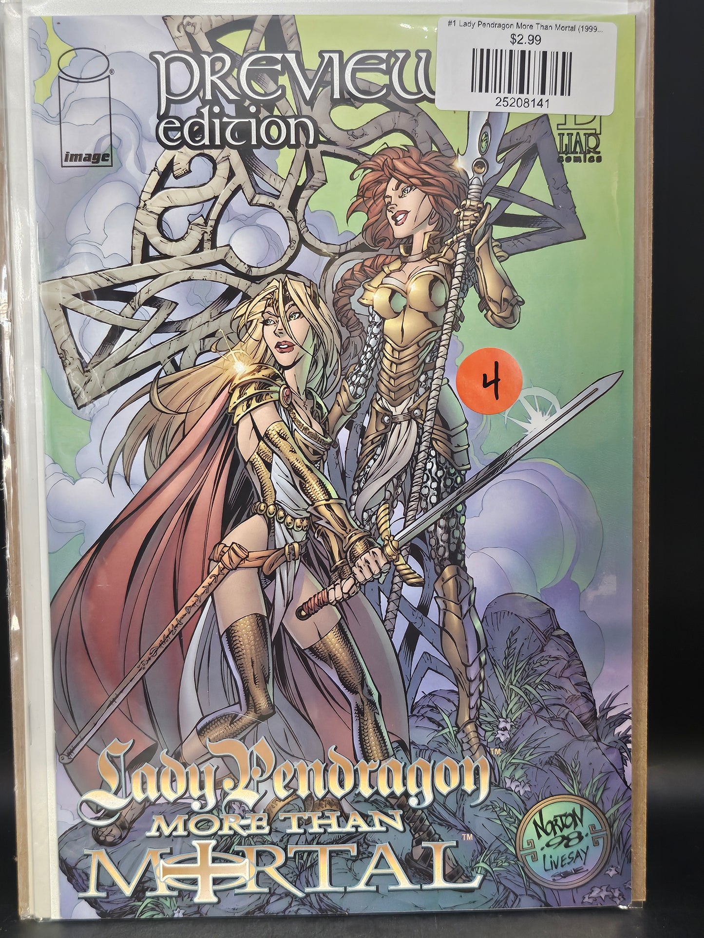 #1 Lady Pendragon More Than Mortal (1999) Preview Edition