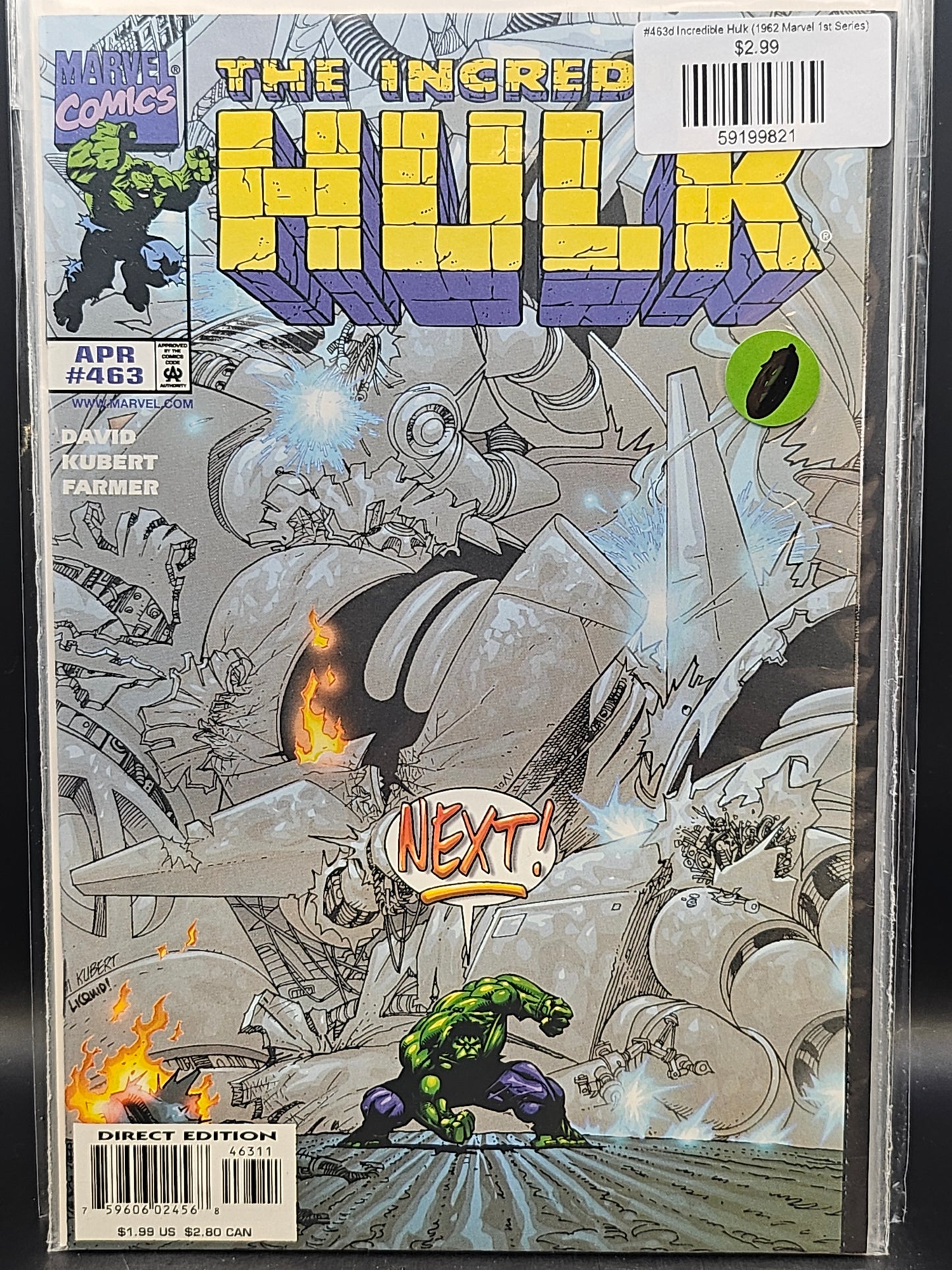#463d Incredible Hulk (1962 Marvel 1st Series)