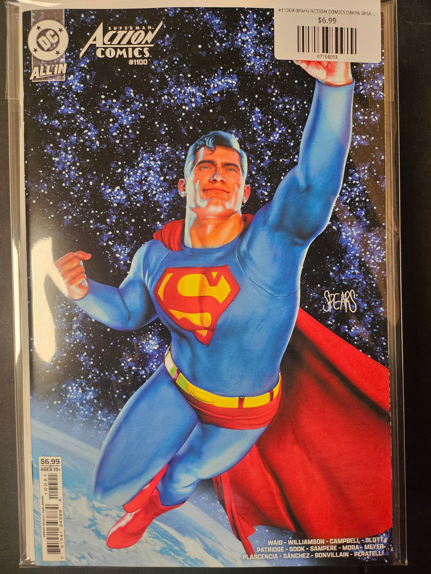 #1100B (Mark) ACTION COMICS (MARK SPEARS CARD STOCK VAR DC K.O.)