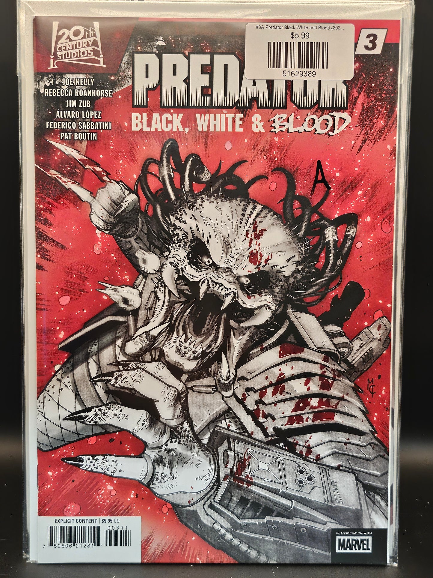#3A Predator Black White and Blood (2025 Marvel)